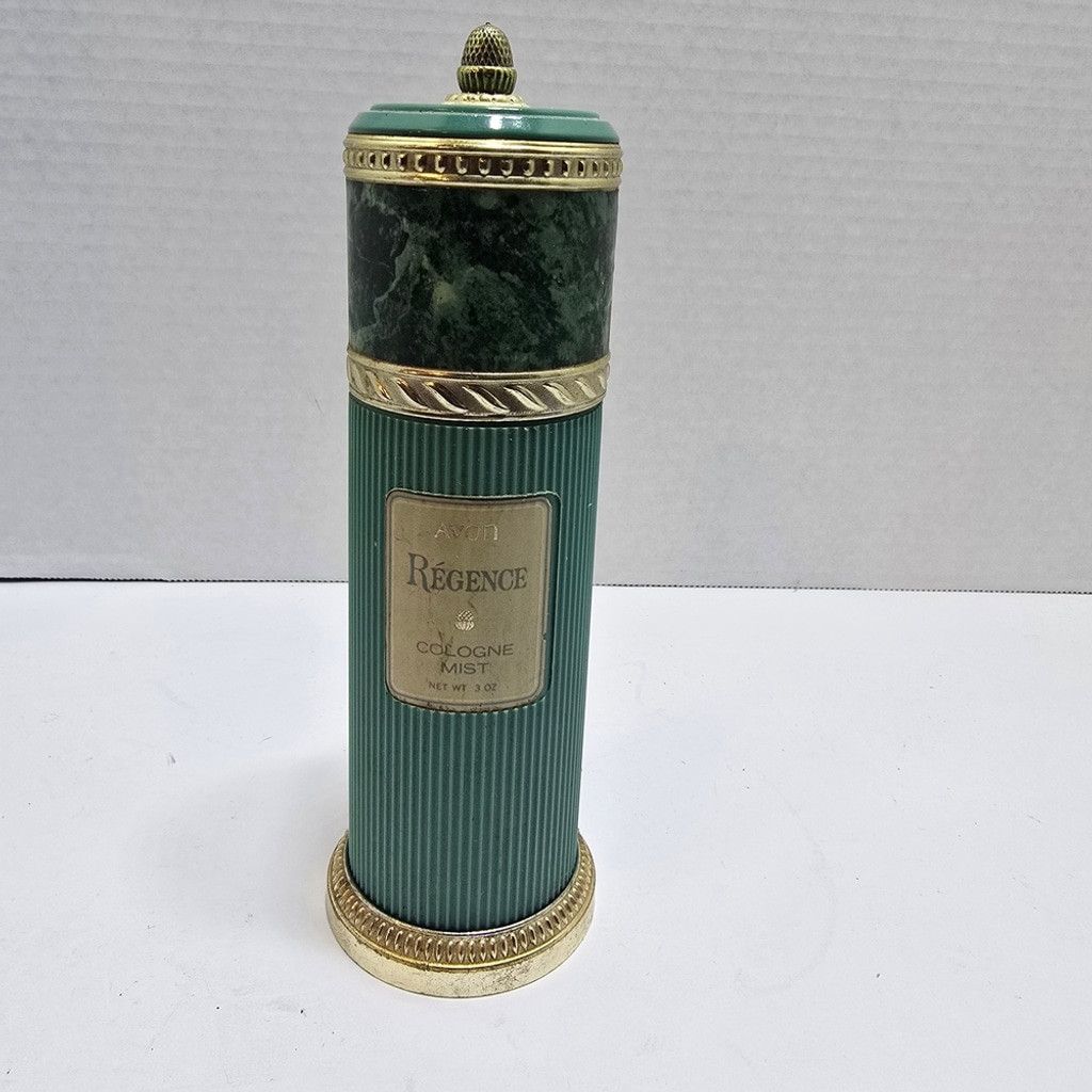 The Unbranded Brand Avon Green and Gold Régence Cologne Mist Bottle 1960s Size ONE SIZE - 1 Thumbnail