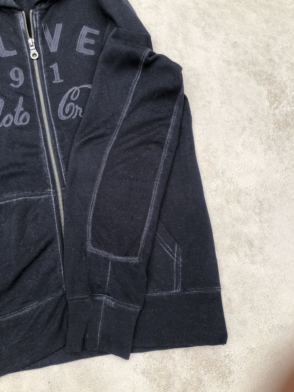Vintage Vintage Silver Off Trims Moto Cross Embroidery Hoodie Size US L / EU 52-54 / 3 - 6 Thumbnail