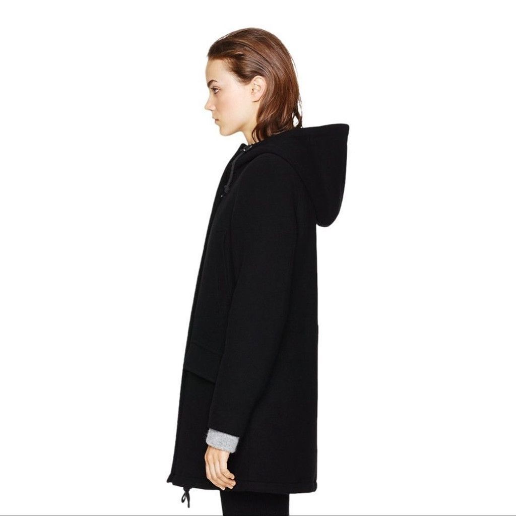 Aritzia Wilfred Black Gemma Wool Zip Front Coat w/ Cashmere Size S Size S / US 4 / IT 40 - 2 Thumbnail