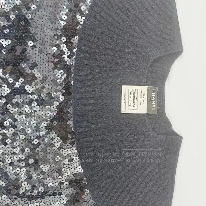 Chanel Chanel Navy Cotton Blend T-Shirt . Size L / US 10 / IT 46 - 8 Thumbnail