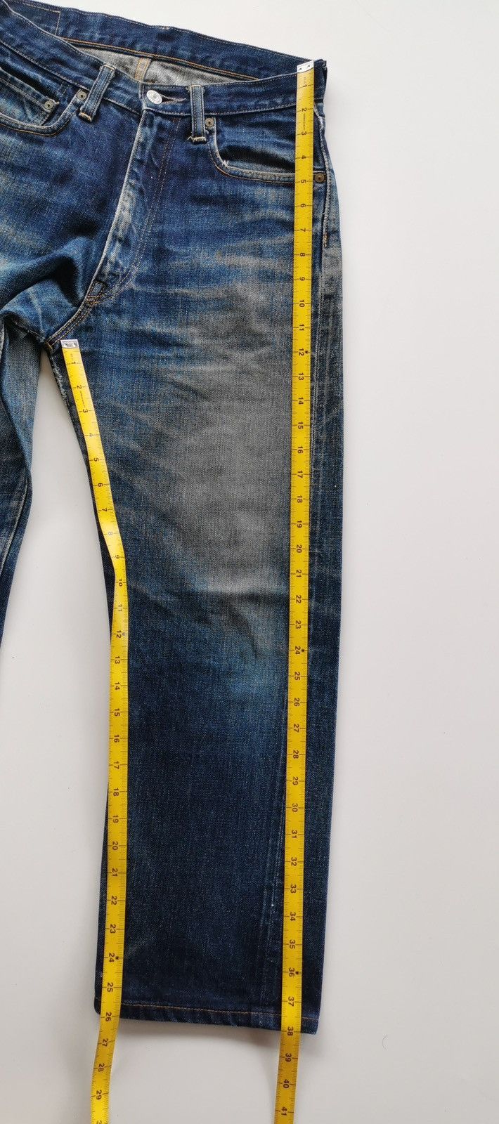 Denime × Iron Heart × Japanese Brand Denime Selvedge Jeans ( Size 28 x 38 ) Size US 28 / EU 44 - 14 Thumbnail