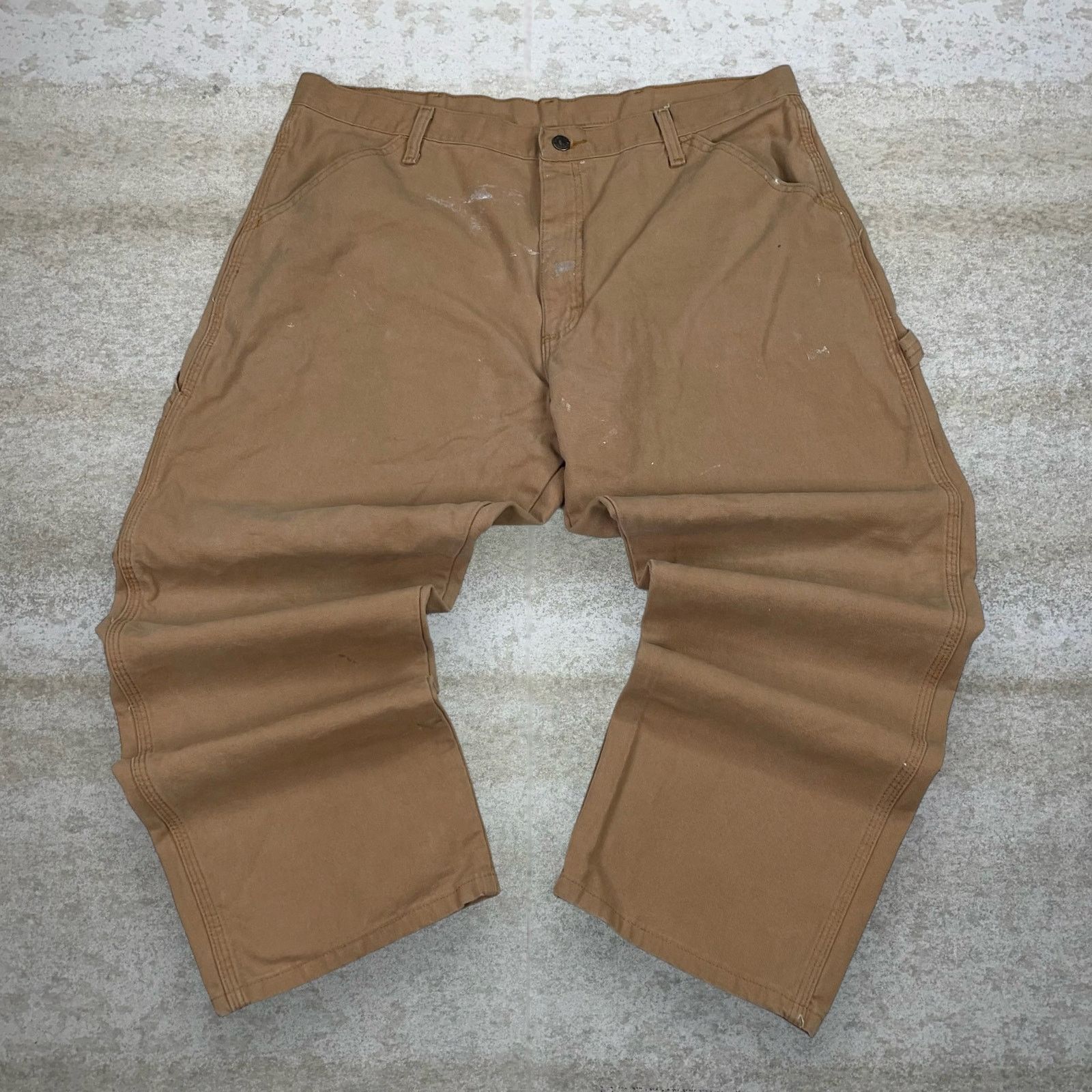 Rustler Vintage Y2K Rustler Carpenter Pants 38x29 Baggy Wide Leg Tan Size US 38 / EU 54 - 2 Thumbnail