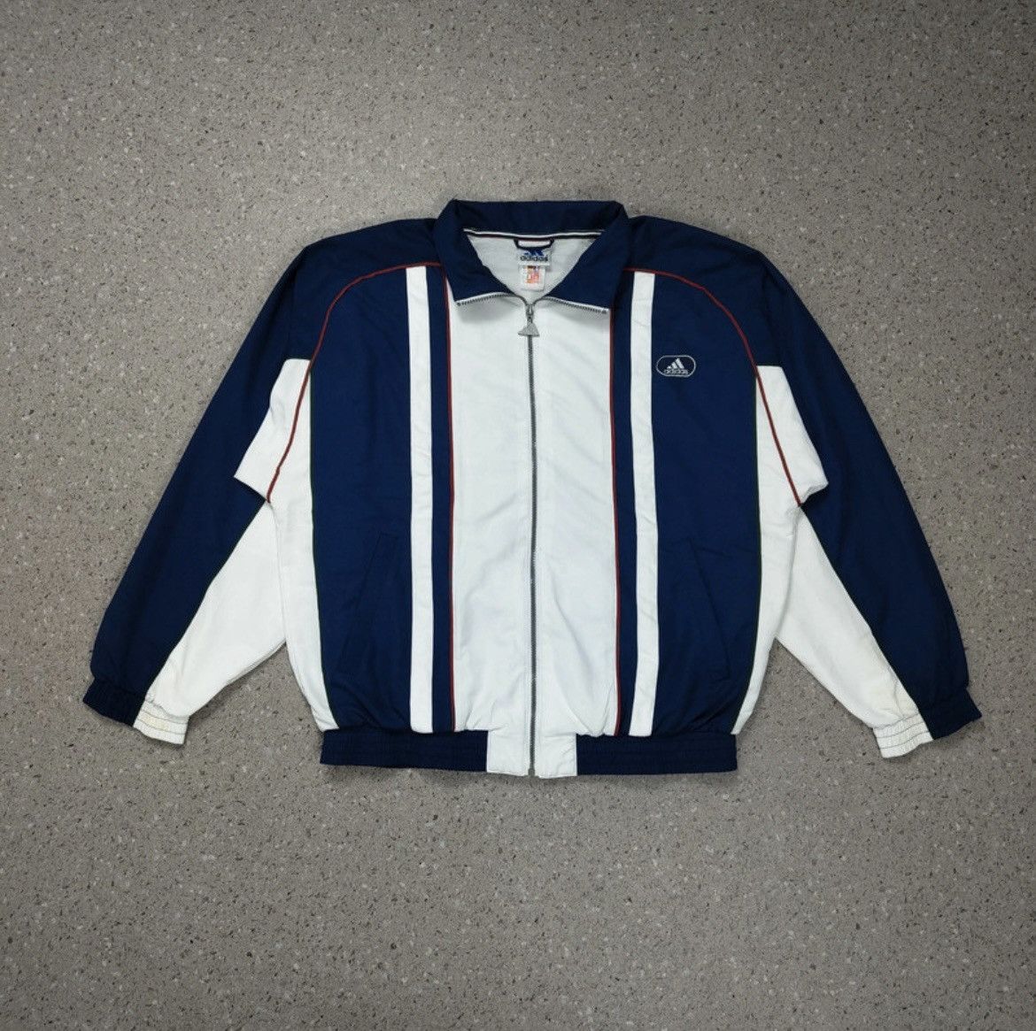 Adidas Vintage 90er Adidas Zipper Jacket XL Blue Size US XL / EU 56 / 4 - 1 Thumbnail