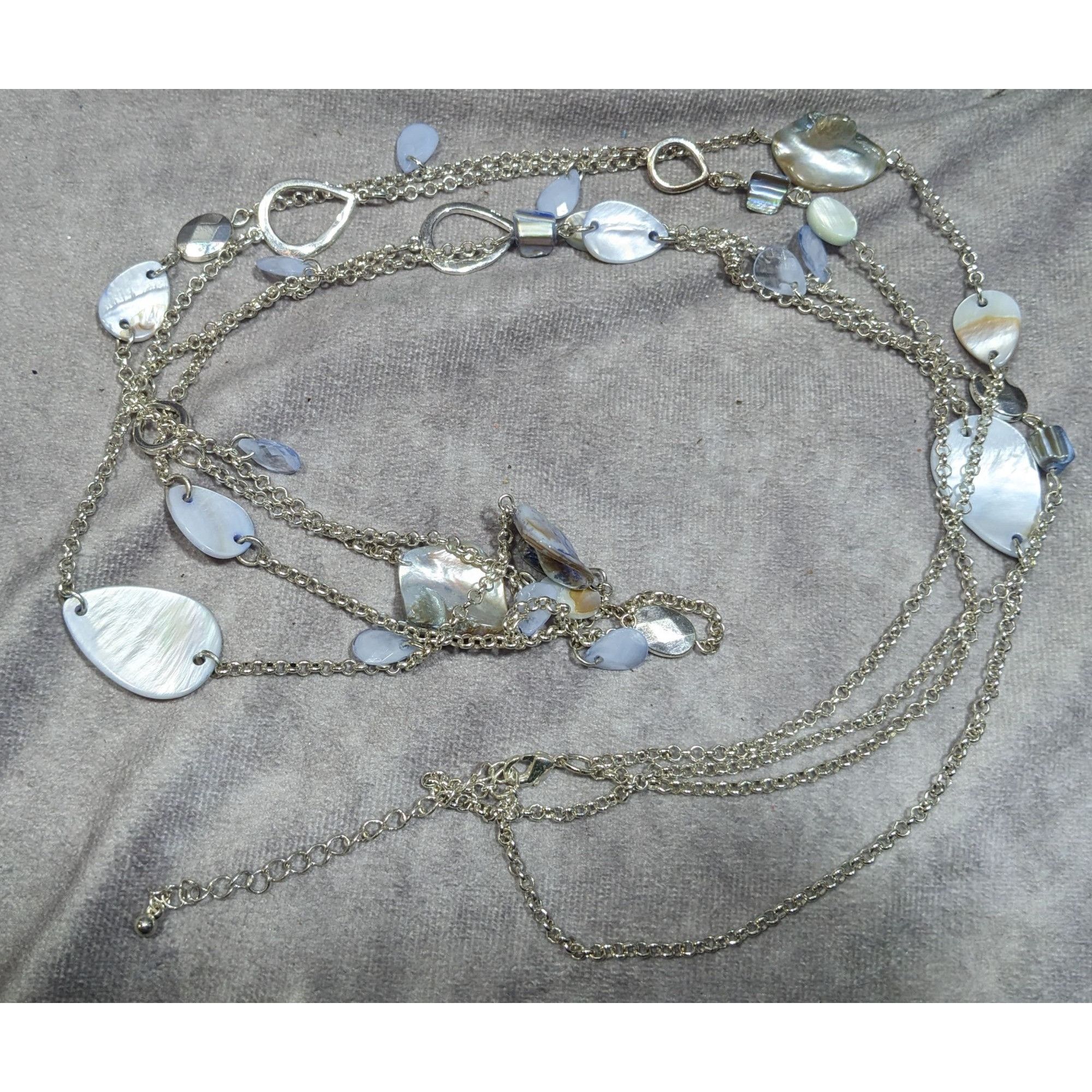 Other Mermaidcore Pastel Blue Shell And Silver Tone Chain Necklace Size ONE SIZE - 6 Thumbnail