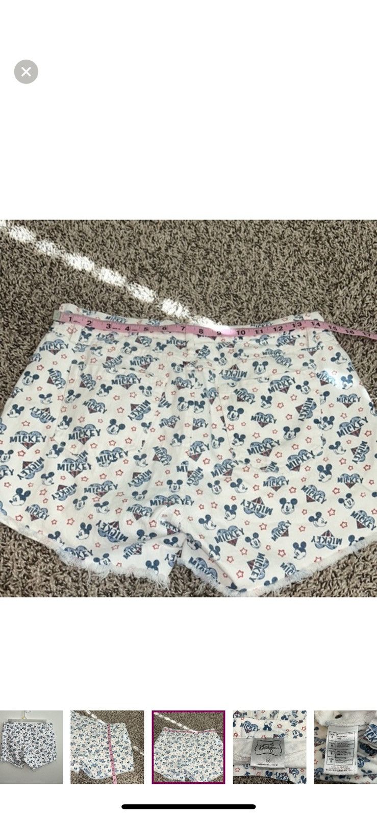 Disney Disney boutique denim high waisted Mickey jeans shorts Size 30" / US 8 / IT 44 - 3 Thumbnail