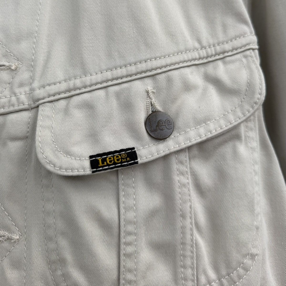 Lee Vintage Lee Westerner Jacket Cream Denim Western Trucker Size US M / EU 48-50 / 2 - 4 Thumbnail