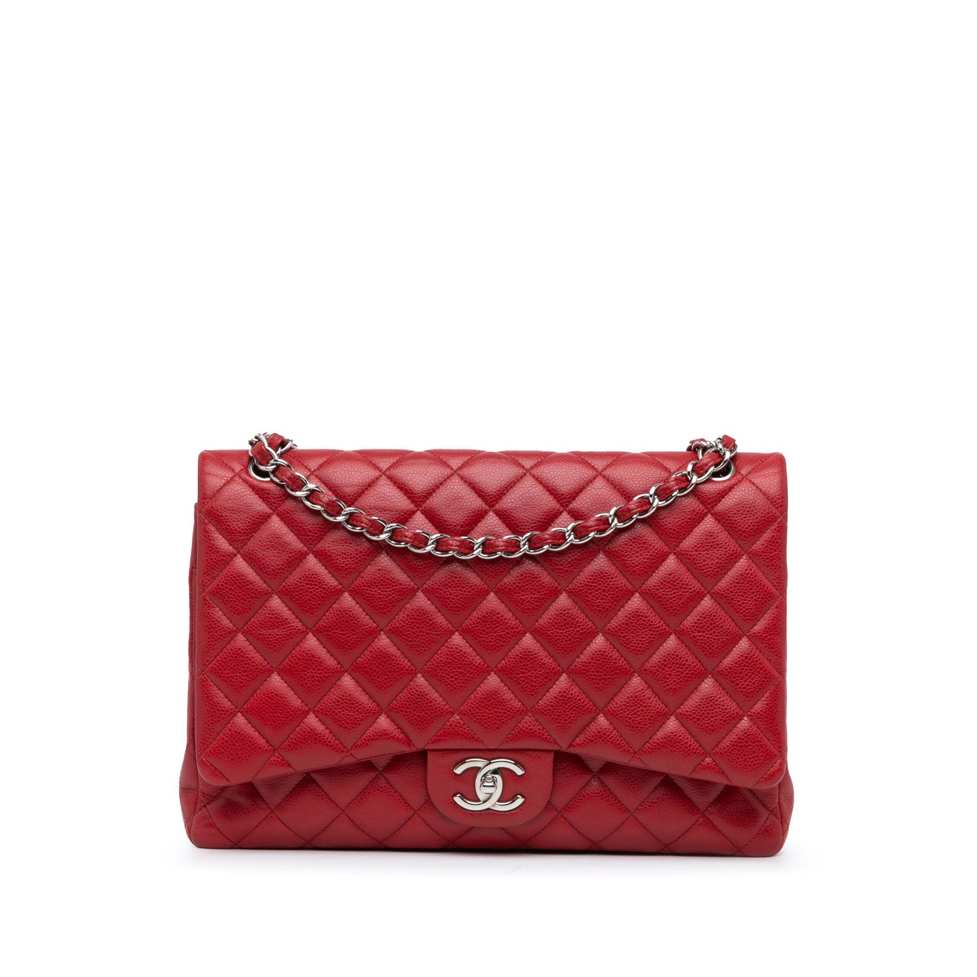 Chanel Chanel Maxi Classic Caviar Double Flap Red Size ONE SIZE - 1 Thumbnail