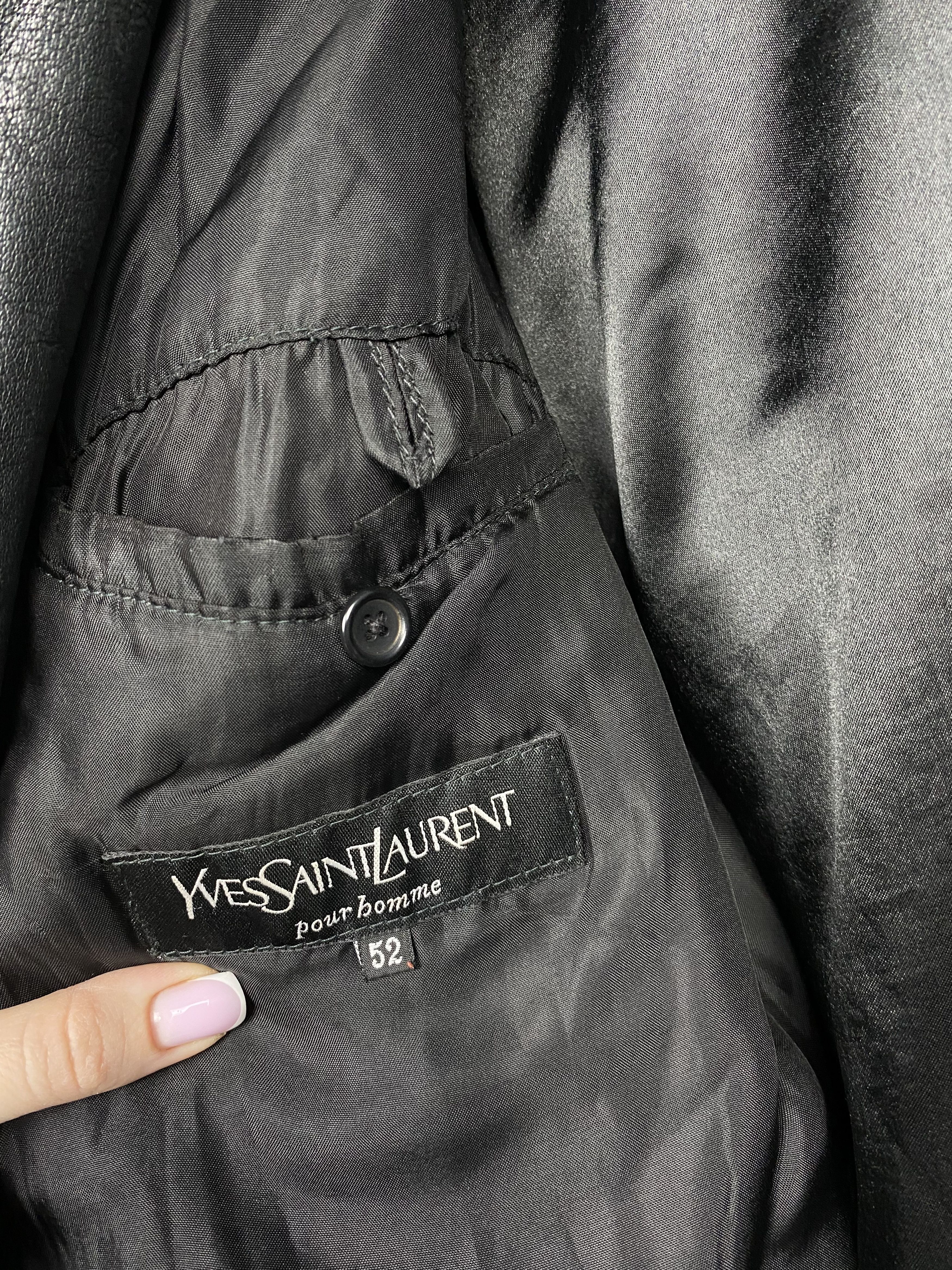 Yves Saint Laurent Yves Saint Laurent YSL Vintage Mens Leather Jacket Size US L / EU 52-54 / 3 - 7 Thumbnail