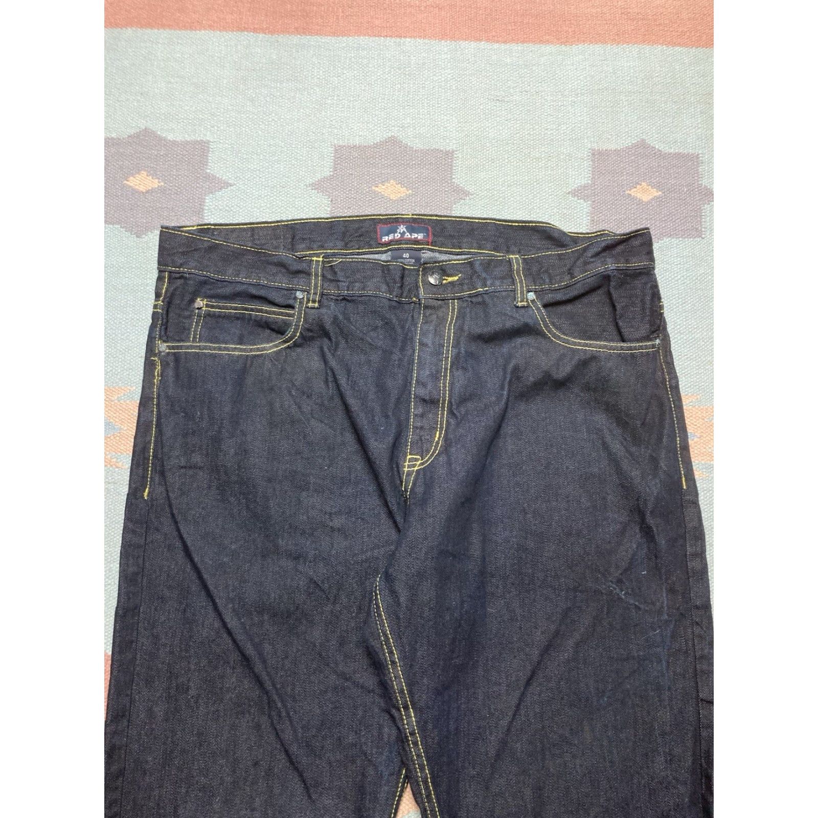 Vintage VINTAGE Red Ape Jeans Wide-Leg 42x34 Men Black Grunge Y2K Baggy Skater Size US 42 / EU 58 - 7 Thumbnail