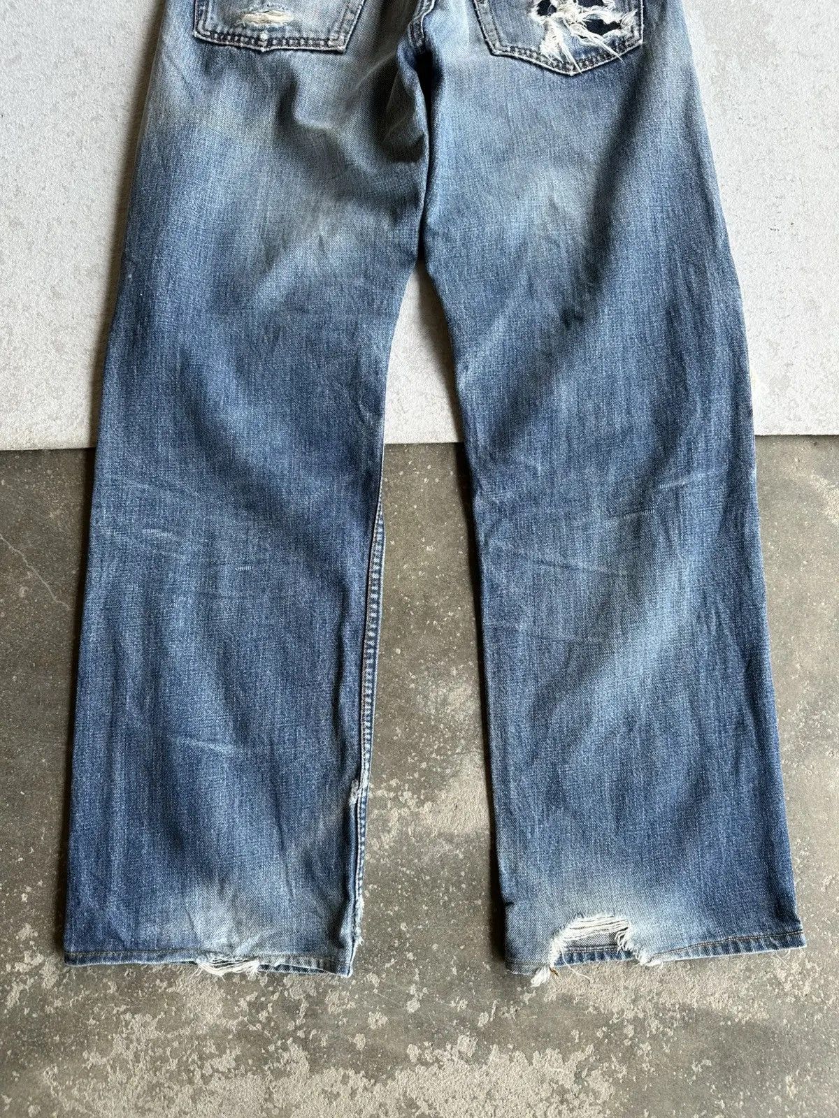 LVC CRAZY 🔥🔥 DISTRESSED DENIM 🧷 Vintage LEVI’S 503 Denim Pants Size US 29 - 20 Thumbnail