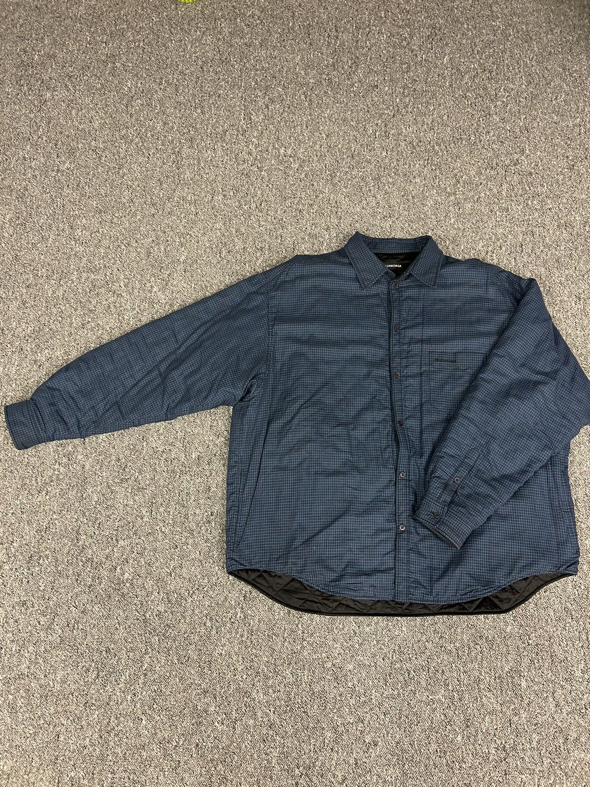 Balenciaga Balenciaga padded checked shirt Size US XL / EU 56 / 4 - 1 Thumbnail