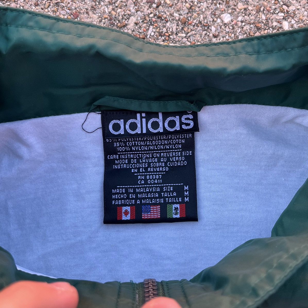 Adidas × Vintage Rare Vintage Green Adidas Windbreaker Size US M / EU 48-50 / 2 - 4 Thumbnail