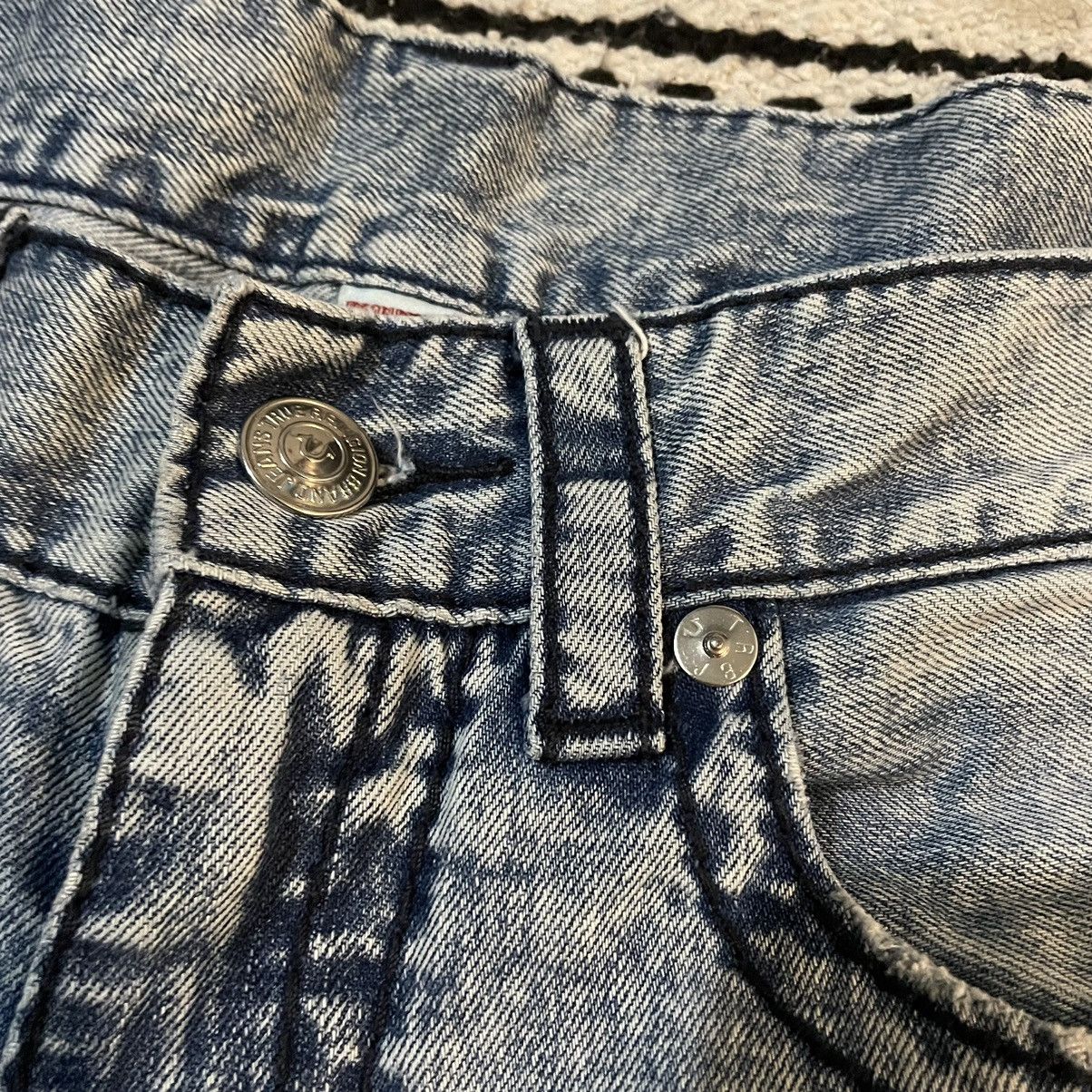 True Religion True Religion Skinny Stone Wash Blue Denim Jeans 35x31 Size US 35 - 5 Thumbnail