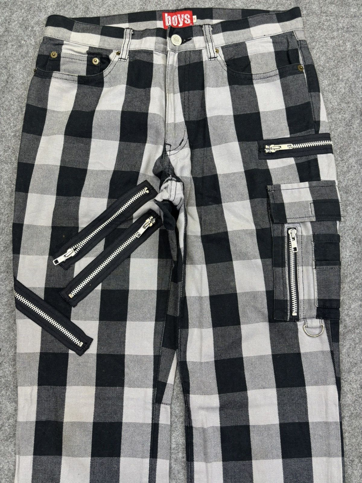 Japanese Brand 💥Seditionaries💥Batsu Chckered Zipper Multipocket Pant F799 Size US 30 / EU 46 - 3 Thumbnail