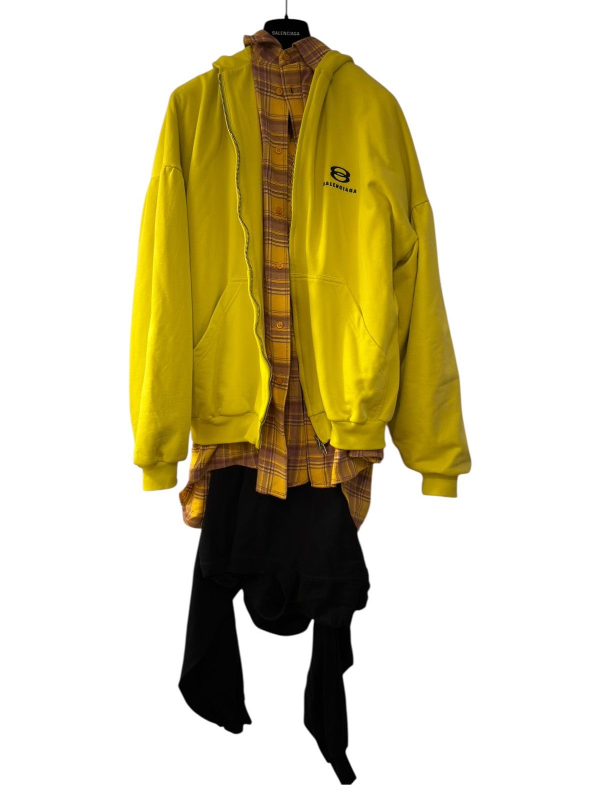 Balenciaga *RARE* BALENCIAGA DEMNA UNITY LAYERED HOODIE YELLOW Size US M / EU 48-50 / 2 - 1 Thumbnail