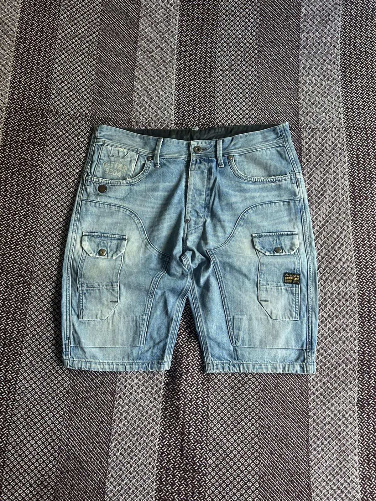G-Star Vintage G-Star Raw Structor Denim Shorts Size 34 Streetwear Size US 34 / EU 50 - 1 Thumbnail