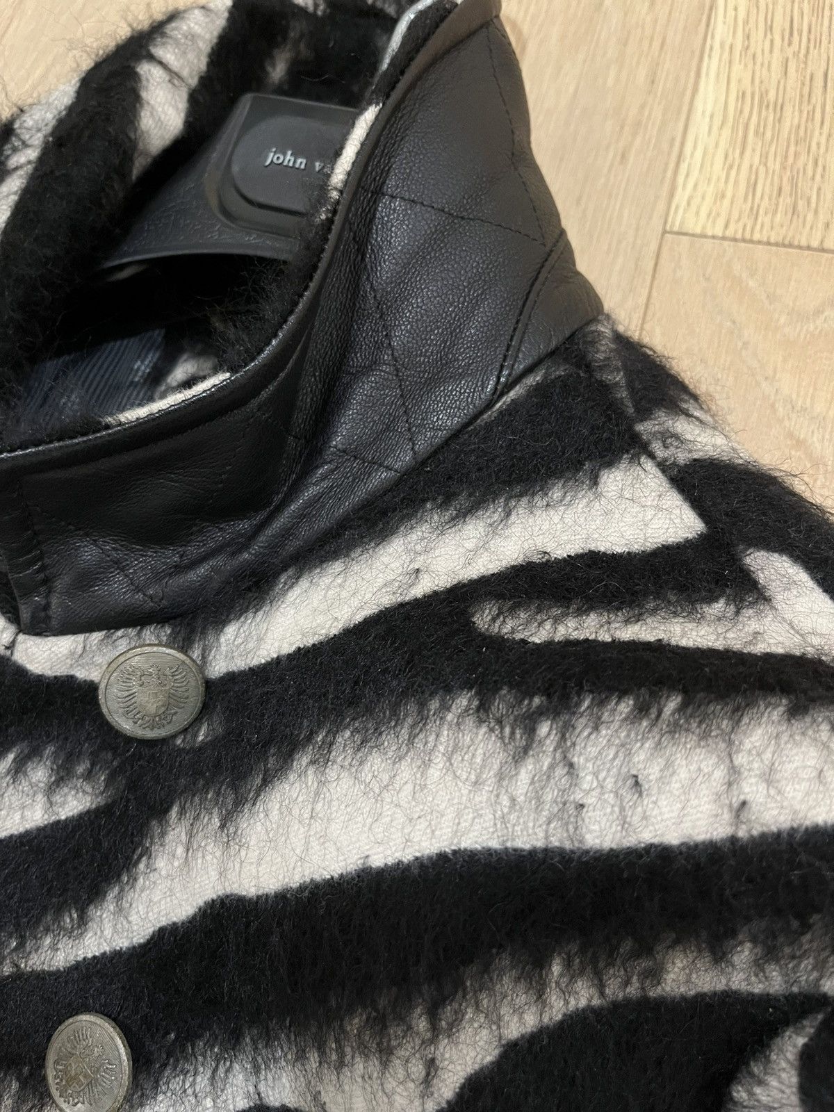 John Varvatos Wool & Mohair Zebra coat size 38 Size US M / EU 48-50 / 2 - 16 Thumbnail
