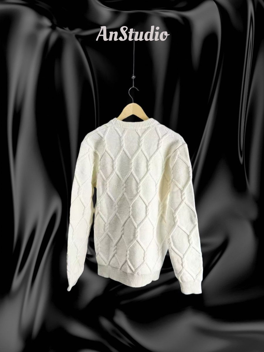 Louis Vuitton Louis Vuitton Embellished Cable Knit Wool Crewneck Sweater Size US M / EU 48-50 / 2 - 2 Thumbnail