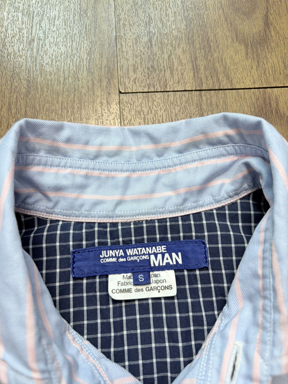 Junya Watanabe FREE TAX! Junya Watanabe Striped Hybrid Camo Nylon Shirt Size US S / EU 44-46 / 1 - 8 Thumbnail