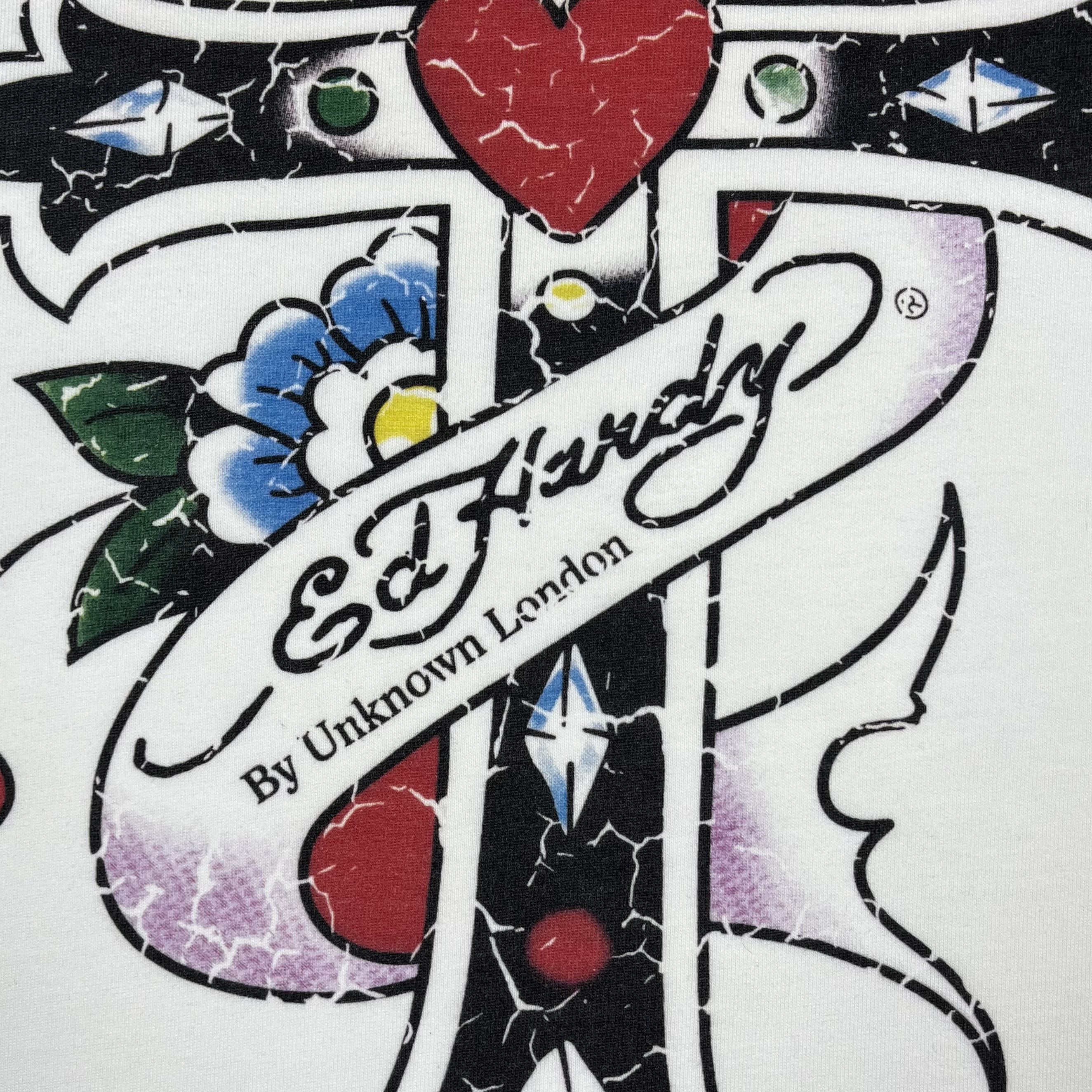 Ed Hardy × Unknown London Unknown London X Ed Hardy Cross Big Logo Oversize T Shirt Size US L / EU 52-54 / 3 - 8 Thumbnail