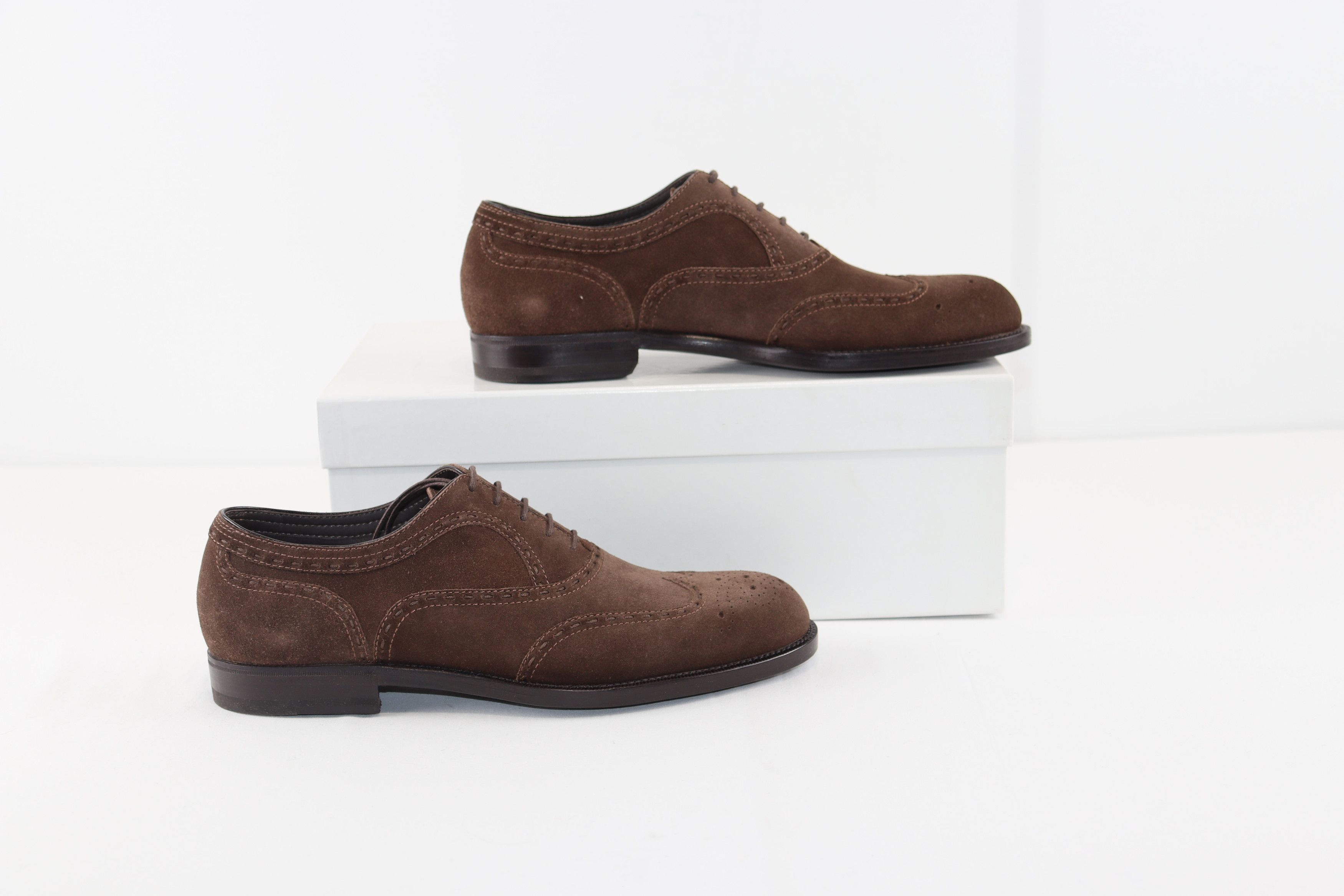Bottega Veneta o1rshd1 Calf Skin Suede Leather Sole Shoe in Brown Size US 8 / EU 41 - 14 Thumbnail