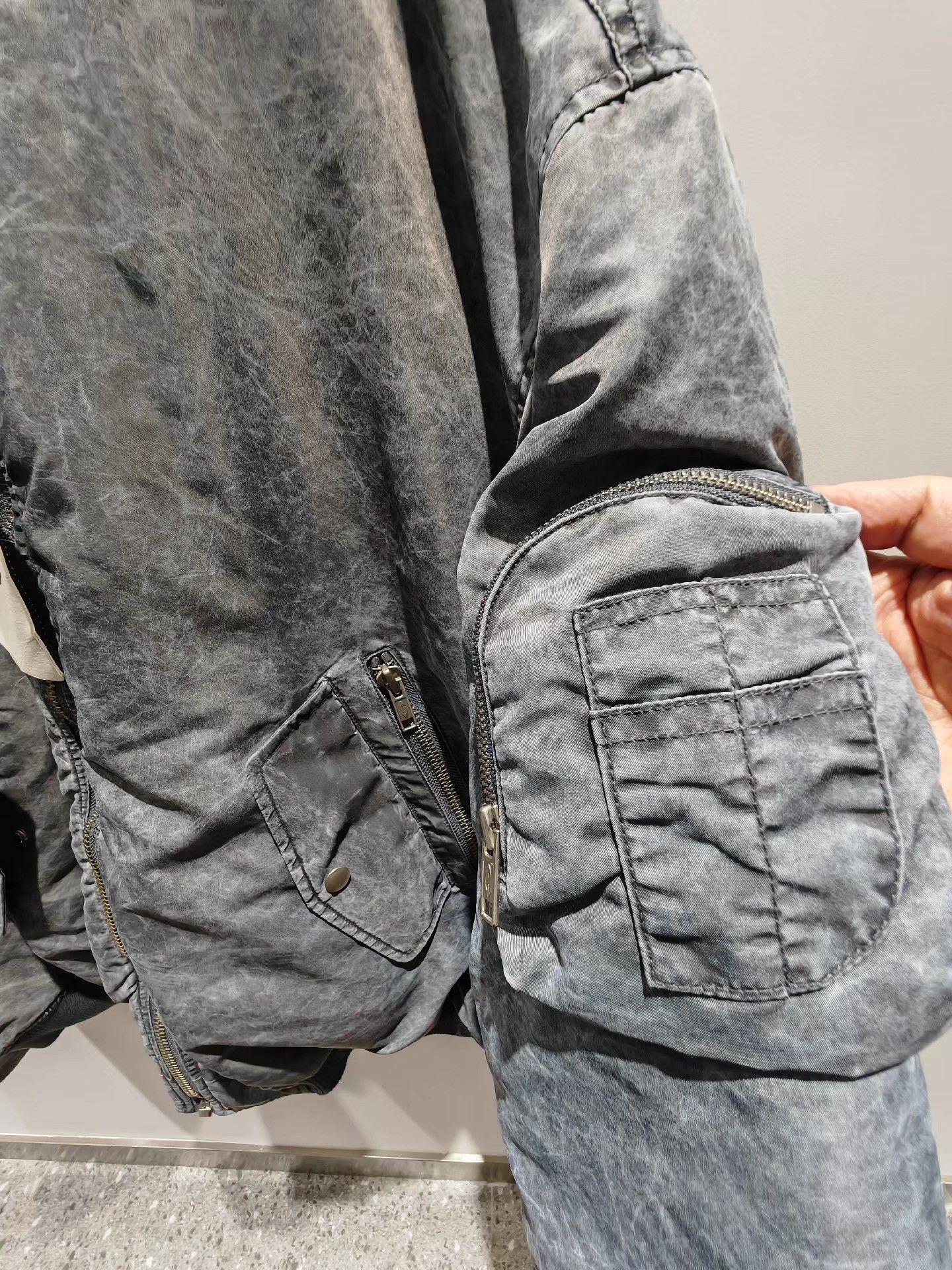 GRAILZ Grailz 24SS Washed Vintage Oversized Bomber Jacket Q15 Size US S / EU 44-46 / 1 - 2 Thumbnail