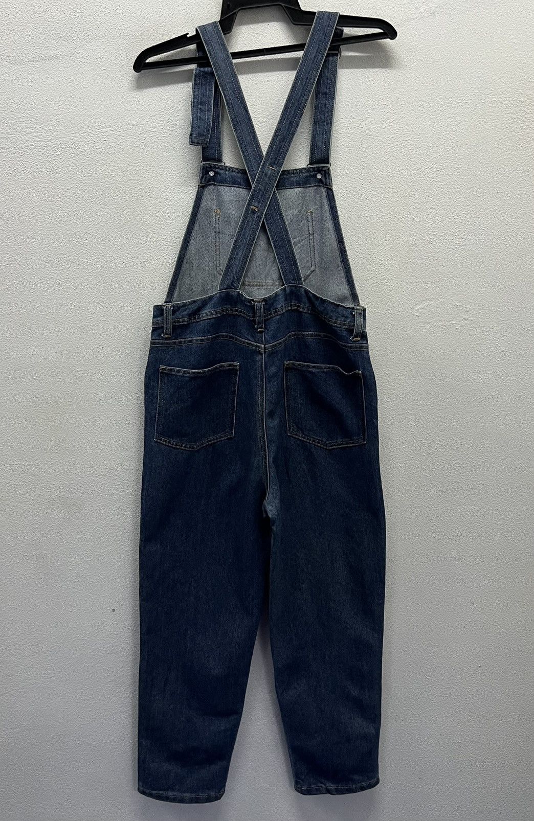 Japanese Brand × Vintage Vintage Y2K style Classic Dark Wash Denim Overalls – Size M Size US 33 - 2 Thumbnail