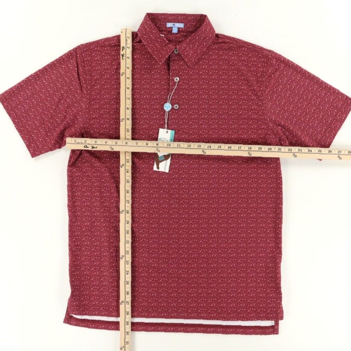 Vintage Genteal Polo Shirt Maroon Men's M Brrr Tailgate Football High Stretch All Over Print Polo Shirt Shirts Mens M Maroon Tailgate Football Genteal Shirt Size US M / EU 48-50 / 2 - 3 Thumbnail