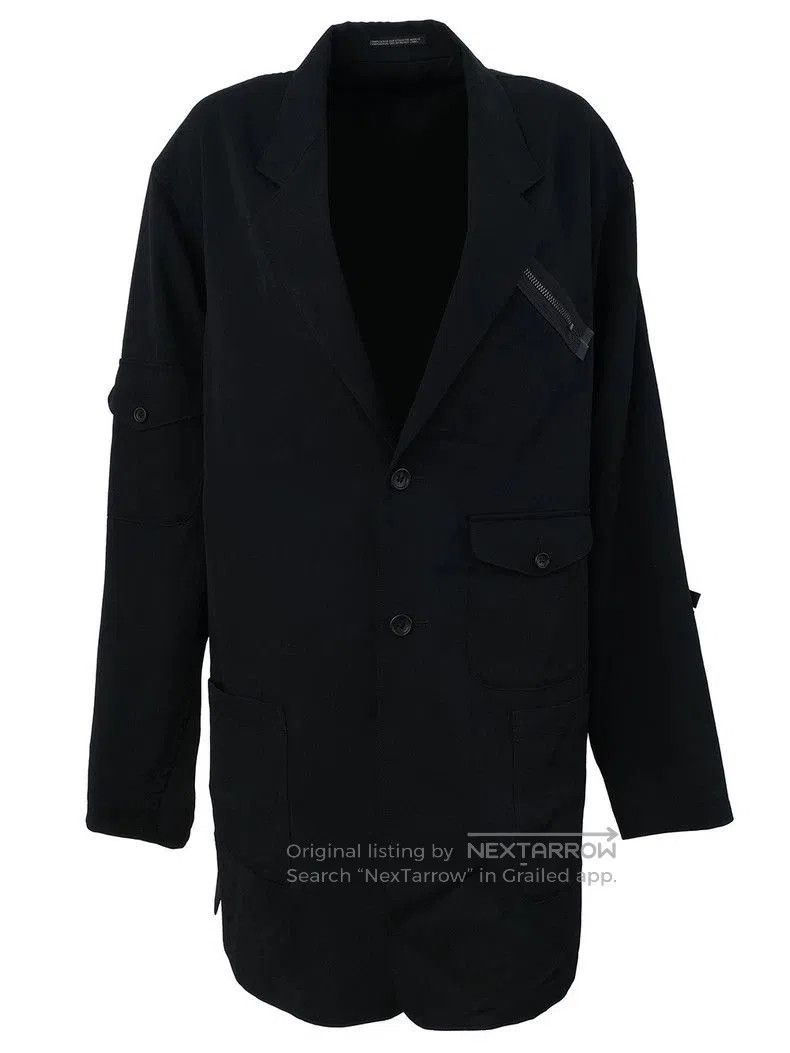 YOHJI YAMAMOTO Black Wool Coat.