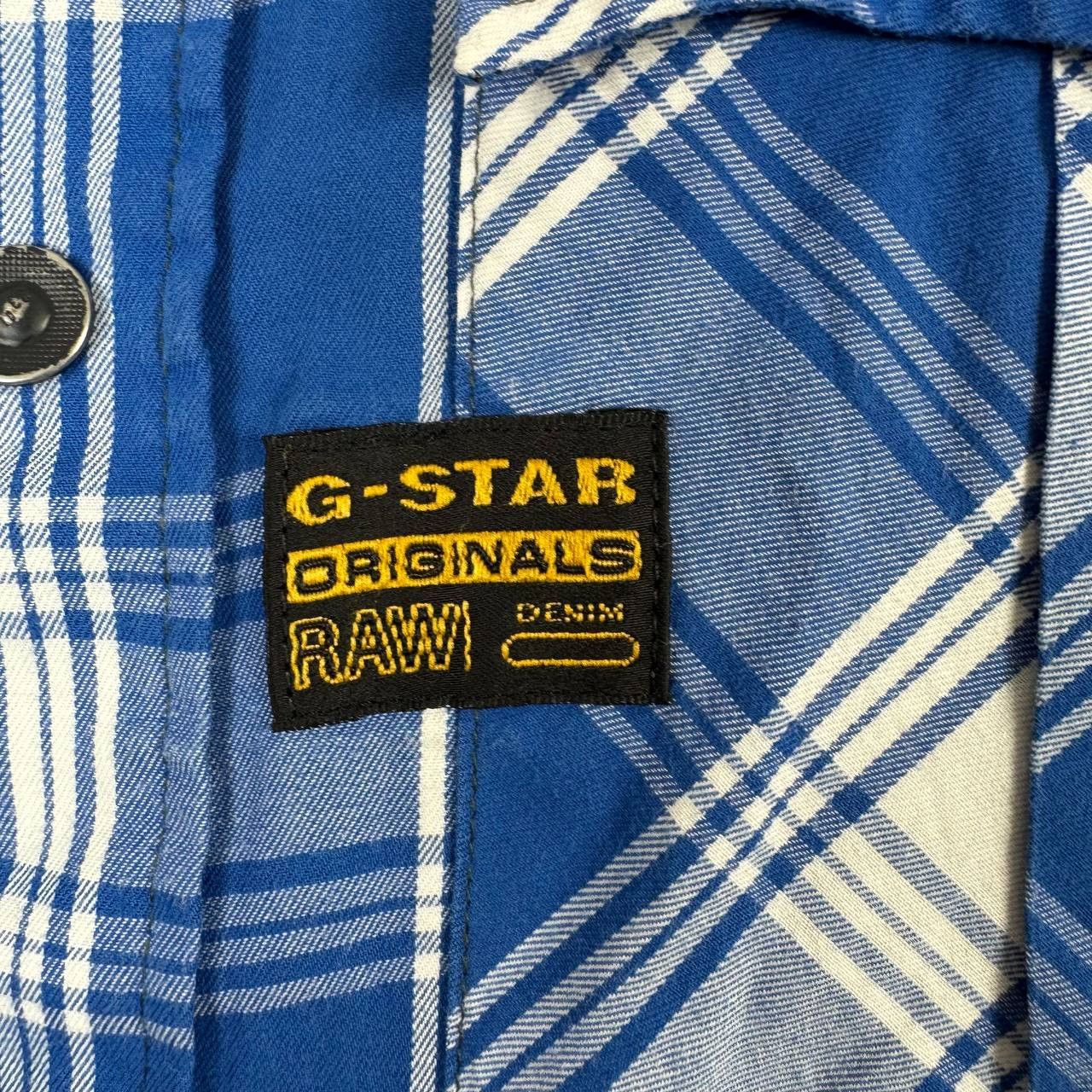G-Star G-Star RAW Blue Plaid Short Sleeve Check Button Up XXL Size US XXL / EU 58 / 5 - 5 Thumbnail