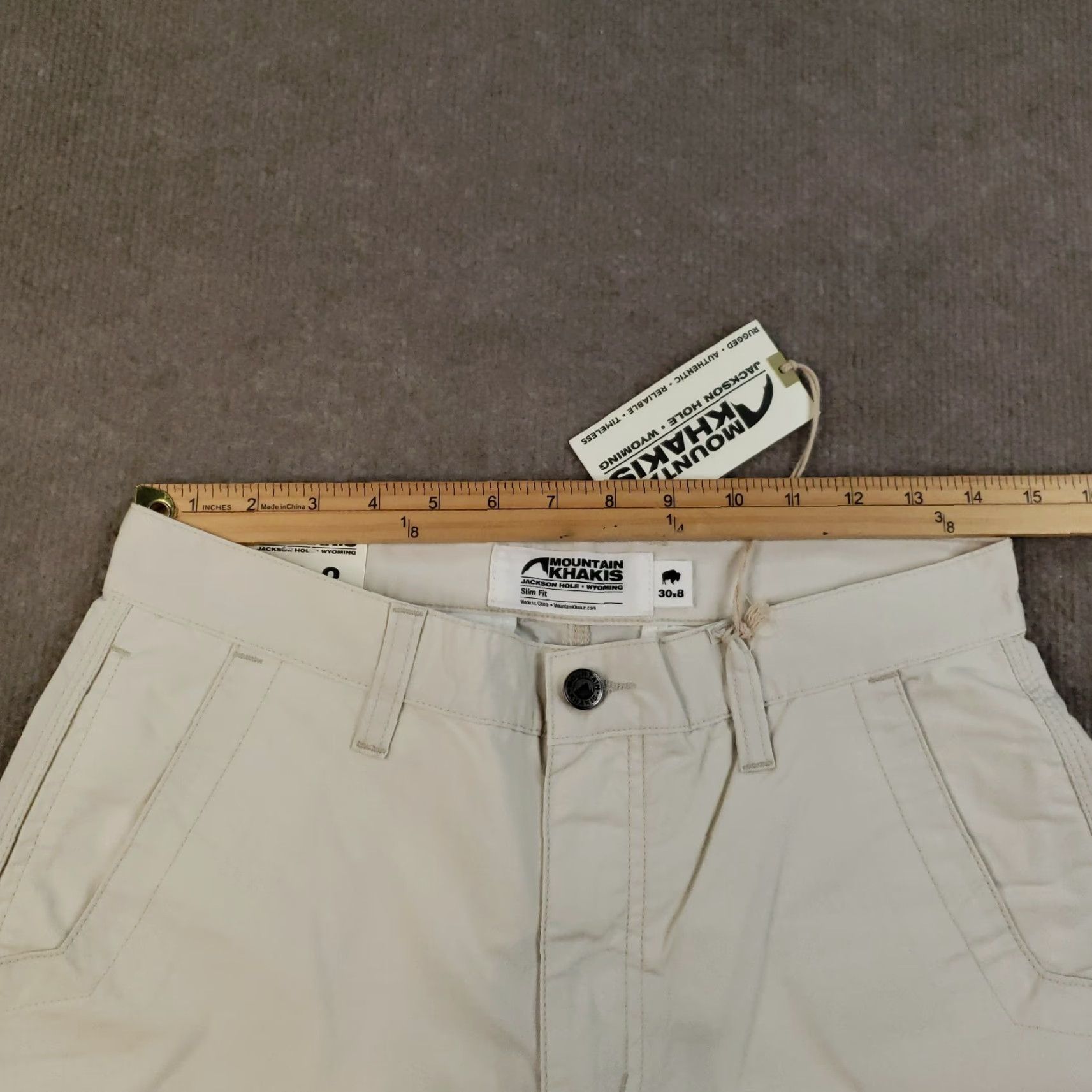 Mountain Khakis Mountain Khakis Shorts Mens Size 30 Oatmeal Stretch Poplin Slim Fit 8" Inseam K8 Size US 30 / EU 46 - 6 Thumbnail