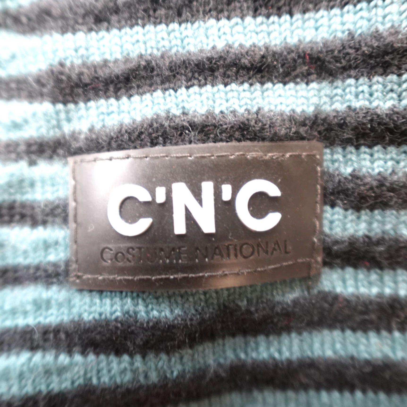Costume National Costume National Sweater Medium Blue Green Striped 100% Merino Wool Rolled Hem Size US M / EU 48-50 / 2 - 2 Thumbnail