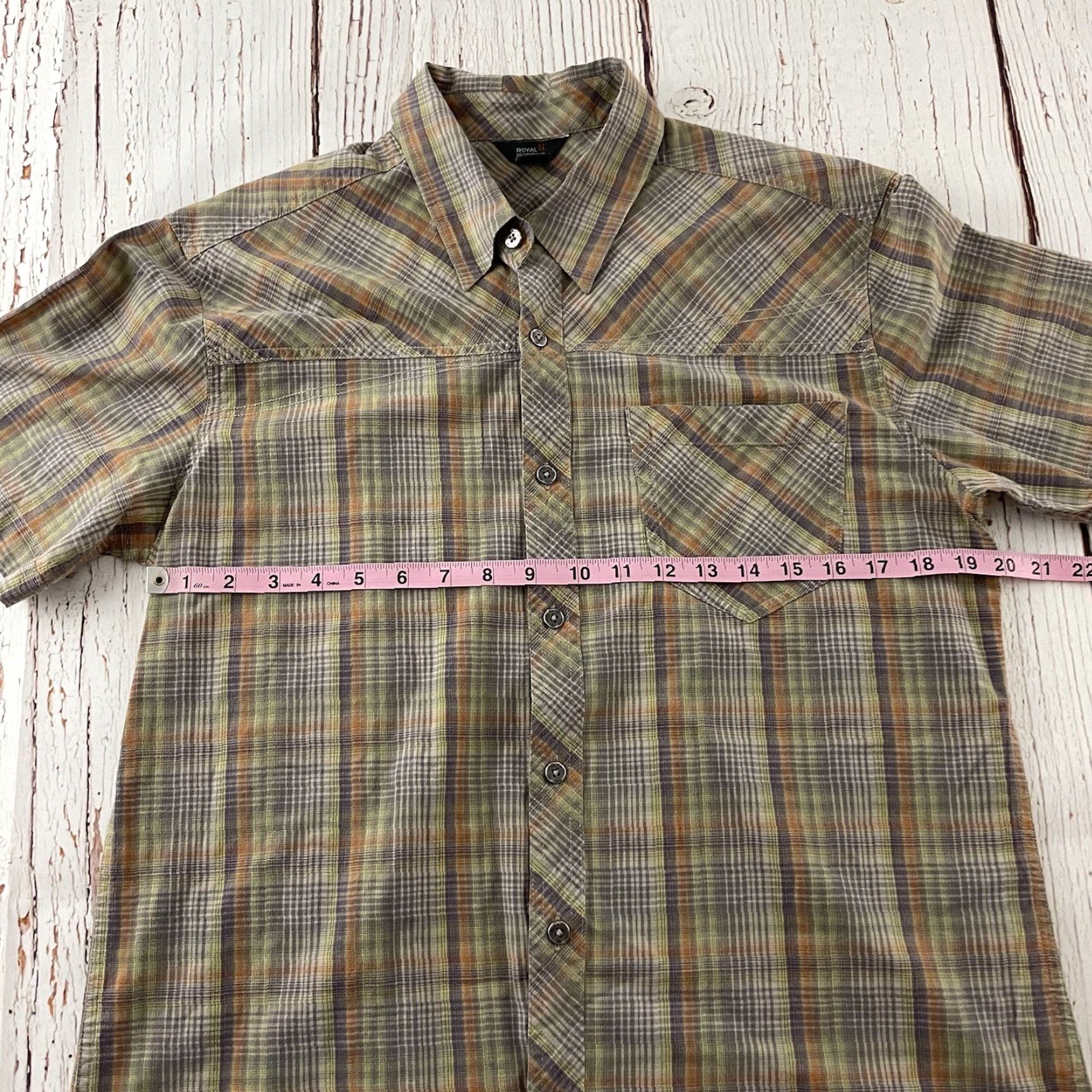 Royal Robbins Royal Robbins Plaid Button-Up Shirt Mens Large Brown Short Sleeve Cotton with Pockets Size US L / EU 52-54 / 3 - 3 Thumbnail
