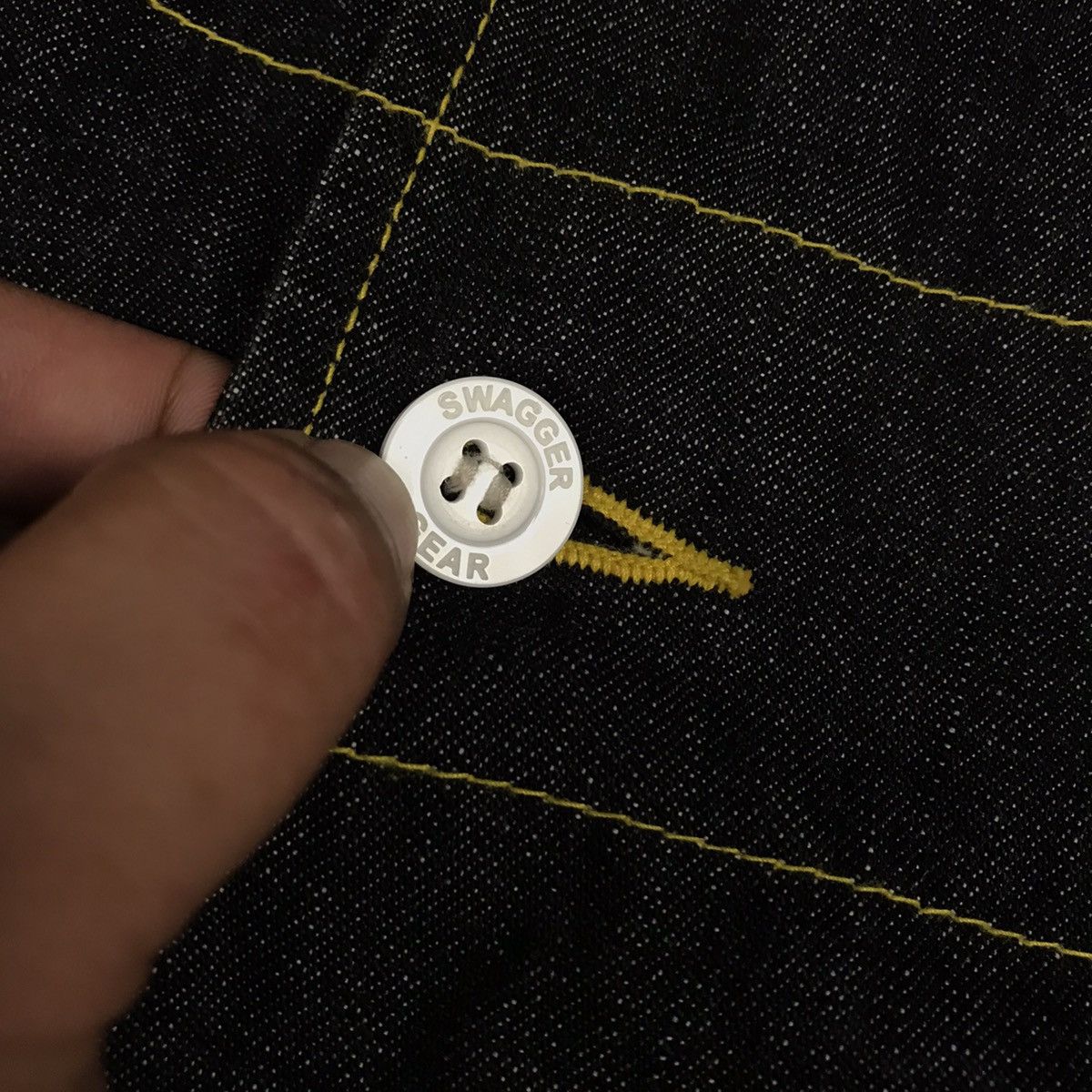 Swagger SWAGGER DENIM JACKET COAT YELLOW LINE STYLE Size US M / EU 48-50 / 2 - 7 Thumbnail