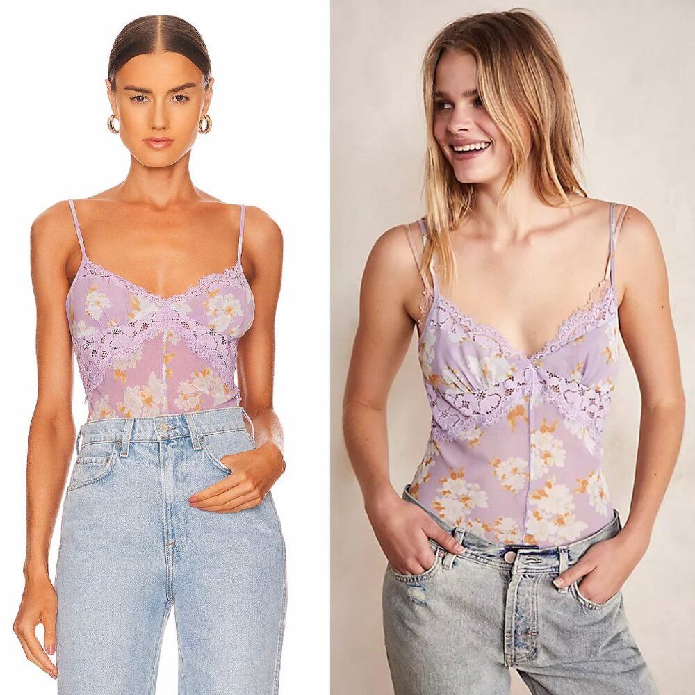 Free People NWT New Free People Monday Morning Lilac Bodysuit Size S Size S / US 4 / IT 40 - 2 Thumbnail