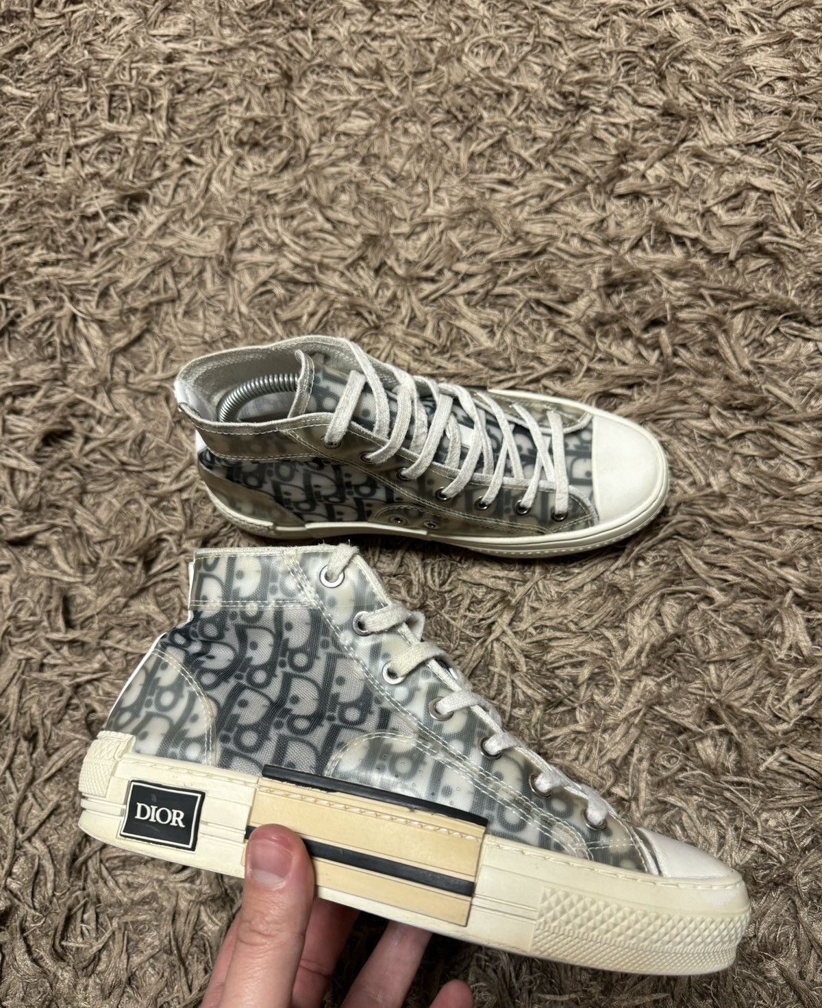 Dior Dior monogram high top sneakers monogram 37 size CD Size US 7 / IT 37 - 1 Thumbnail