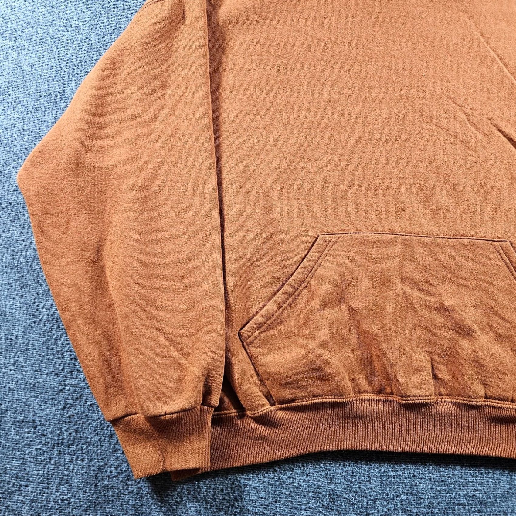 Russell Athletic Russell Athletic Hoodie Mens 2XL Orange Solid Fleece Pullover Kangaroo Pocket Logo Crew Neck Long Sleeve Knit Size US XXL / EU 58 / 5 - 3 Thumbnail
