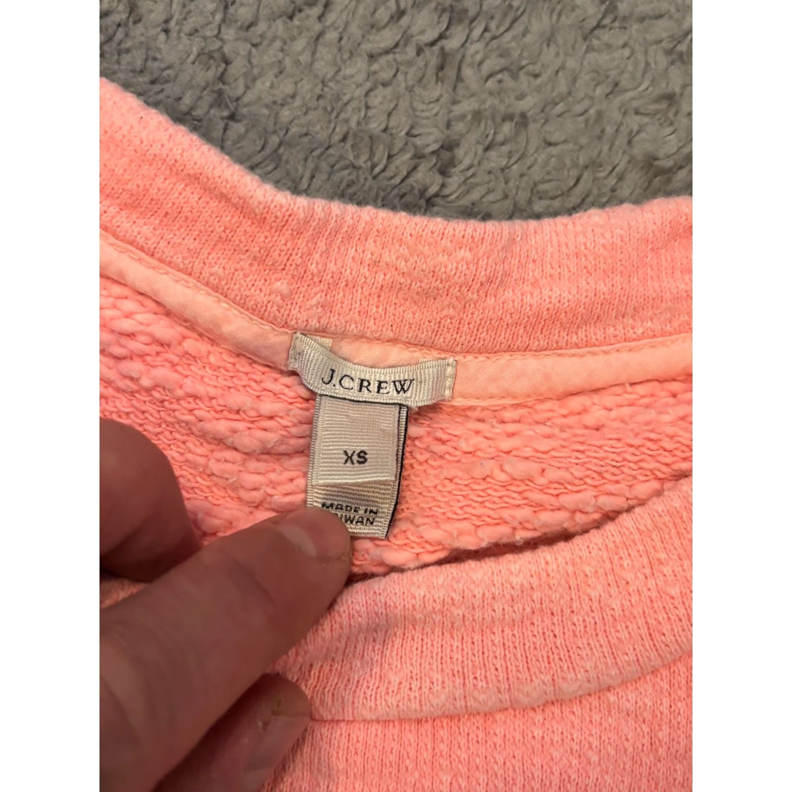 J.Crew VINTAGE J.CREW Shirt Womens XS Pink Terry Cloth Chest Pocket Pullover Size XS / US 0-2 / IT 36-38 - 2 Thumbnail