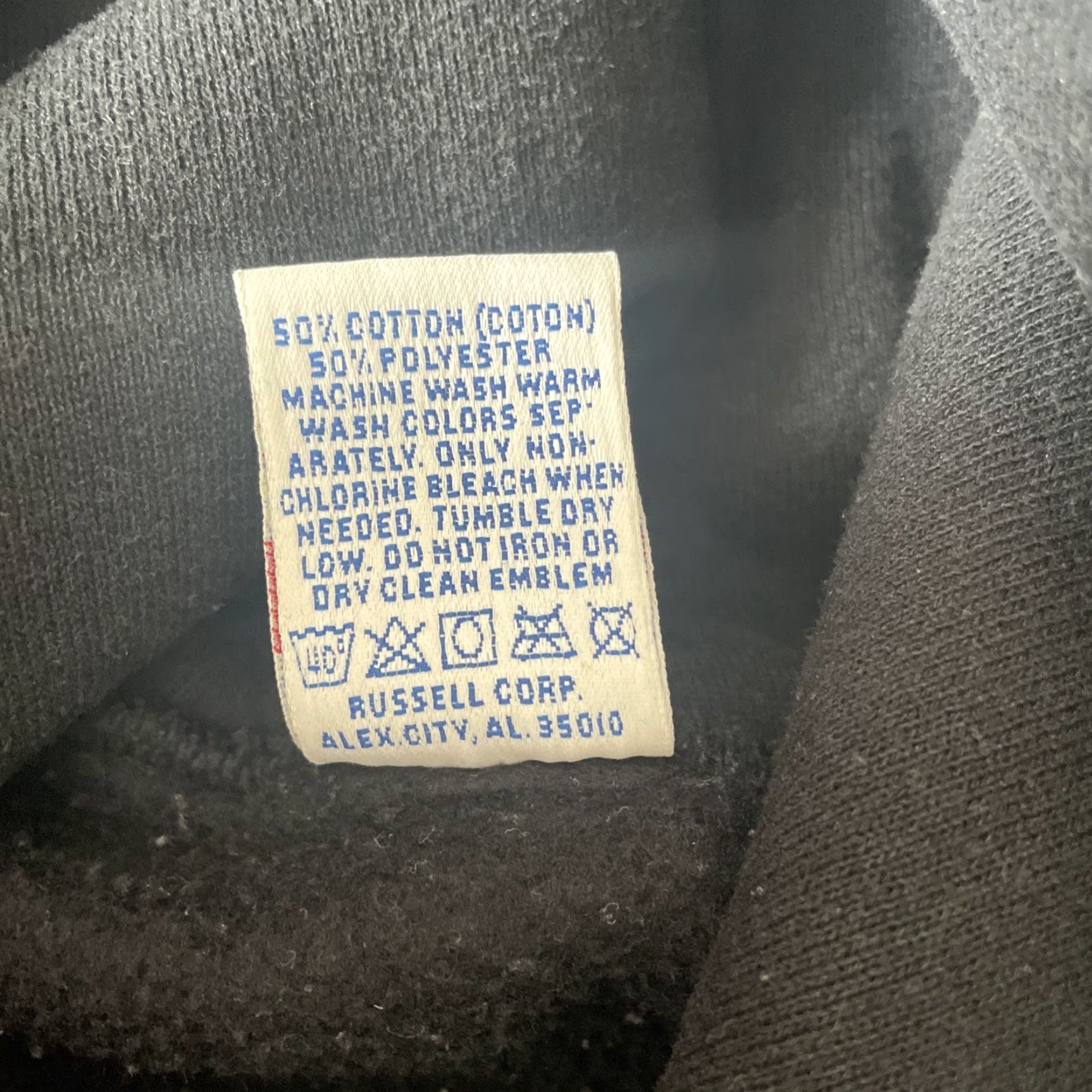 Russell Athletic VINTAGE Russell Athletic Hoodie Woodbridge Barons Fleece Pullover 2XL Black Graphic Print Embroidered Logo 80s 90s College Hip Hop USA Mens Pullover Size US XXL / EU 58 / 5 - 5 Thumbnail