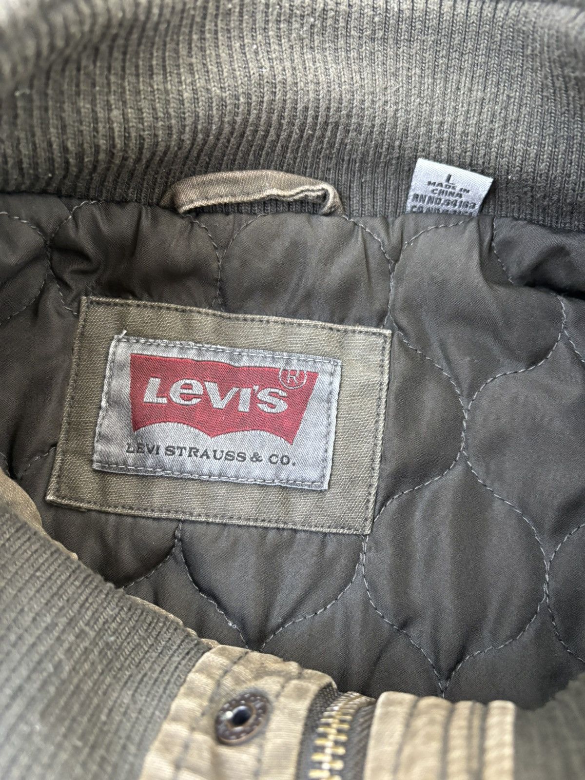 Levi's Levi's Vintage Men's Canvas Five-Pocket Heavy Quilted Jacket Size US L / EU 52-54 / 3 - 3 Thumbnail