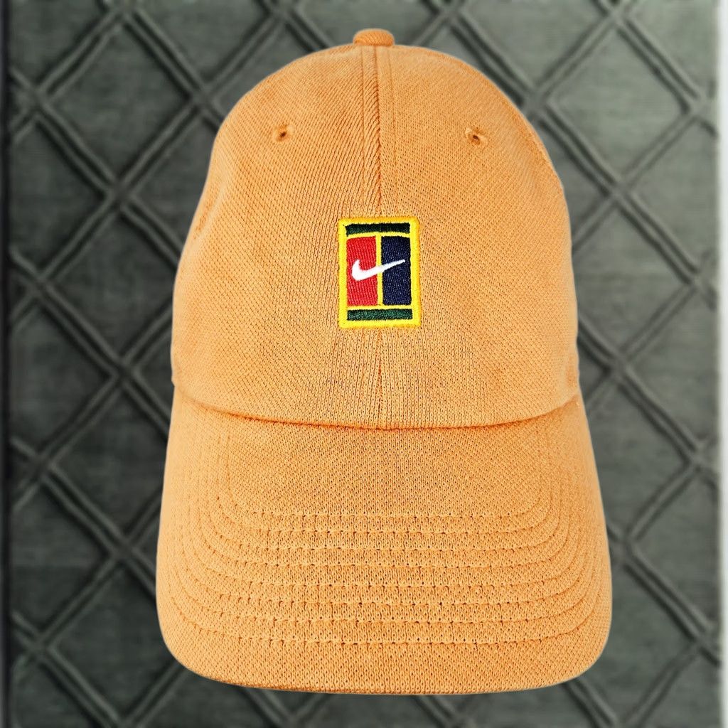 Nike Nike Court Heritage 86 Tennis Baseline Adjustable Adult Hat Cap Orange Size ONE SIZE - 1 Thumbnail