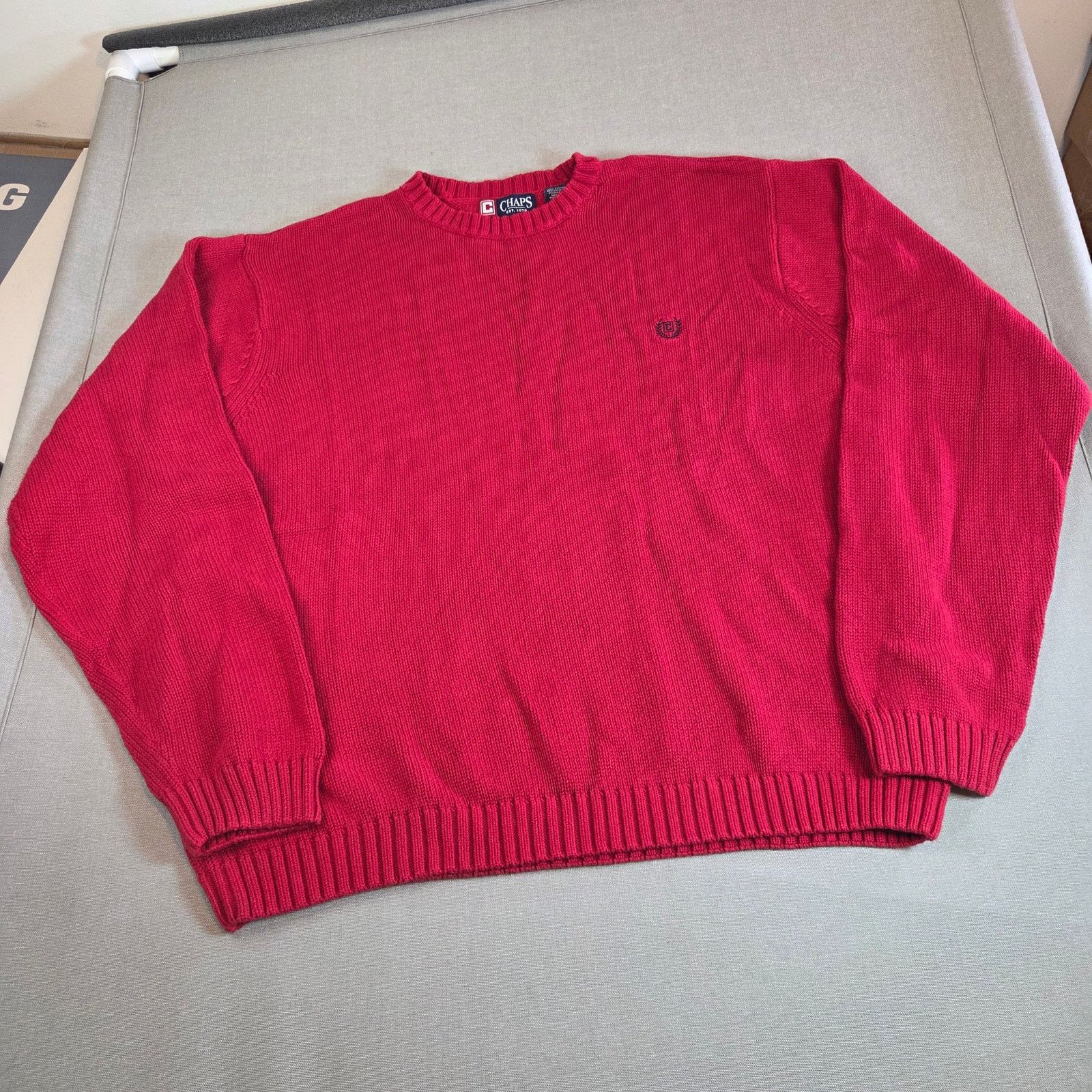 Chaps Vintage Chaps RL Red Cotton Crewneck Sweater Size US XXL / EU 58 / 5 - 15 Thumbnail