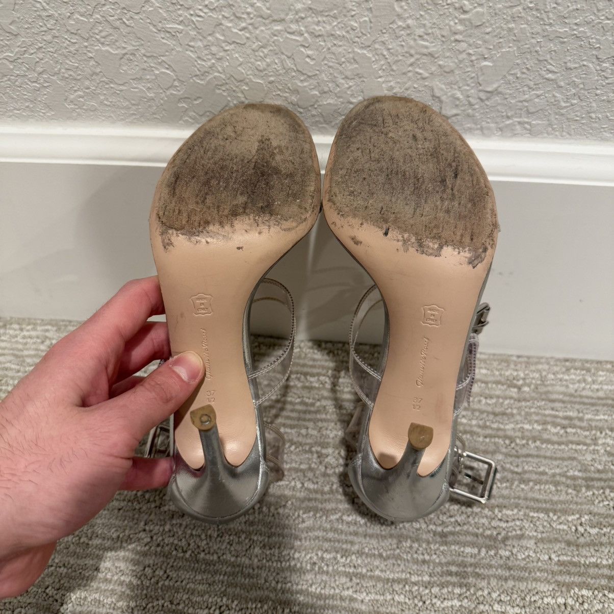 Gianvito Rossi Gianvito Rossi Gabby Plexi Sandals Clear PVC/Silver Leather Size US 7.5 / IT 37.5 - 11 Thumbnail
