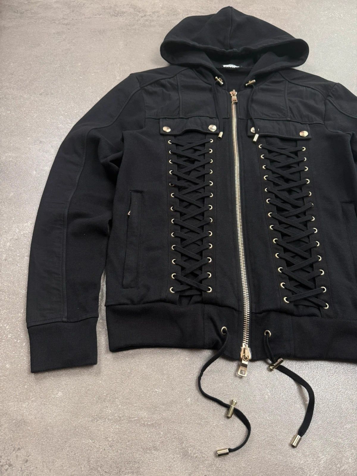 Balmain Balmain zip hoodie ss2017 Lacing archive street wear Size US S / EU 44-46 / 1 - 3 Thumbnail