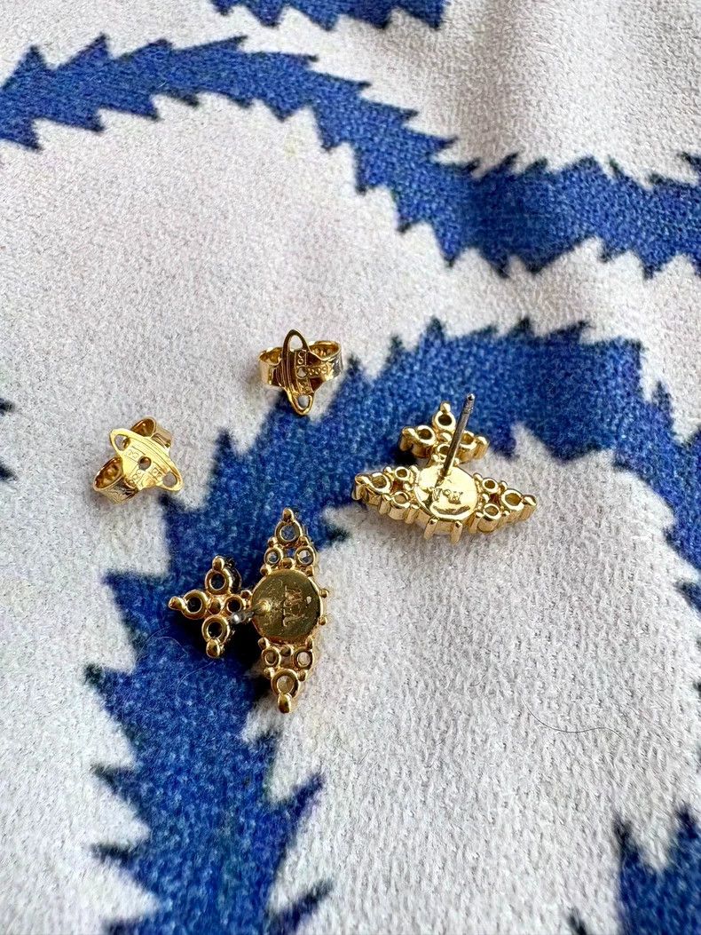 Vivienne Westwood Vivienne Westwood Vintage Pearl Saturn Stud Earrings Size ONE SIZE - 4 Thumbnail