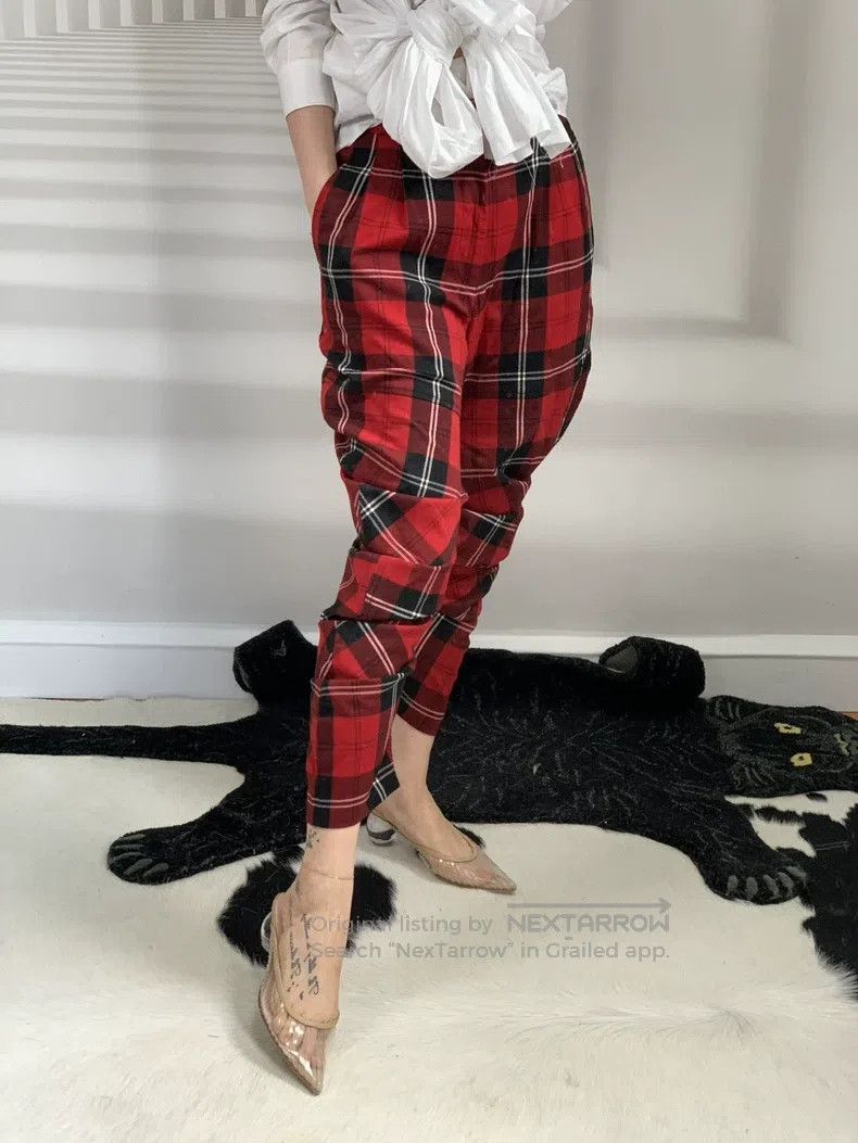 Comme des Garcons Comme Des Garcons size S Classic red checkered harem-style Size 23" - 3 Thumbnail