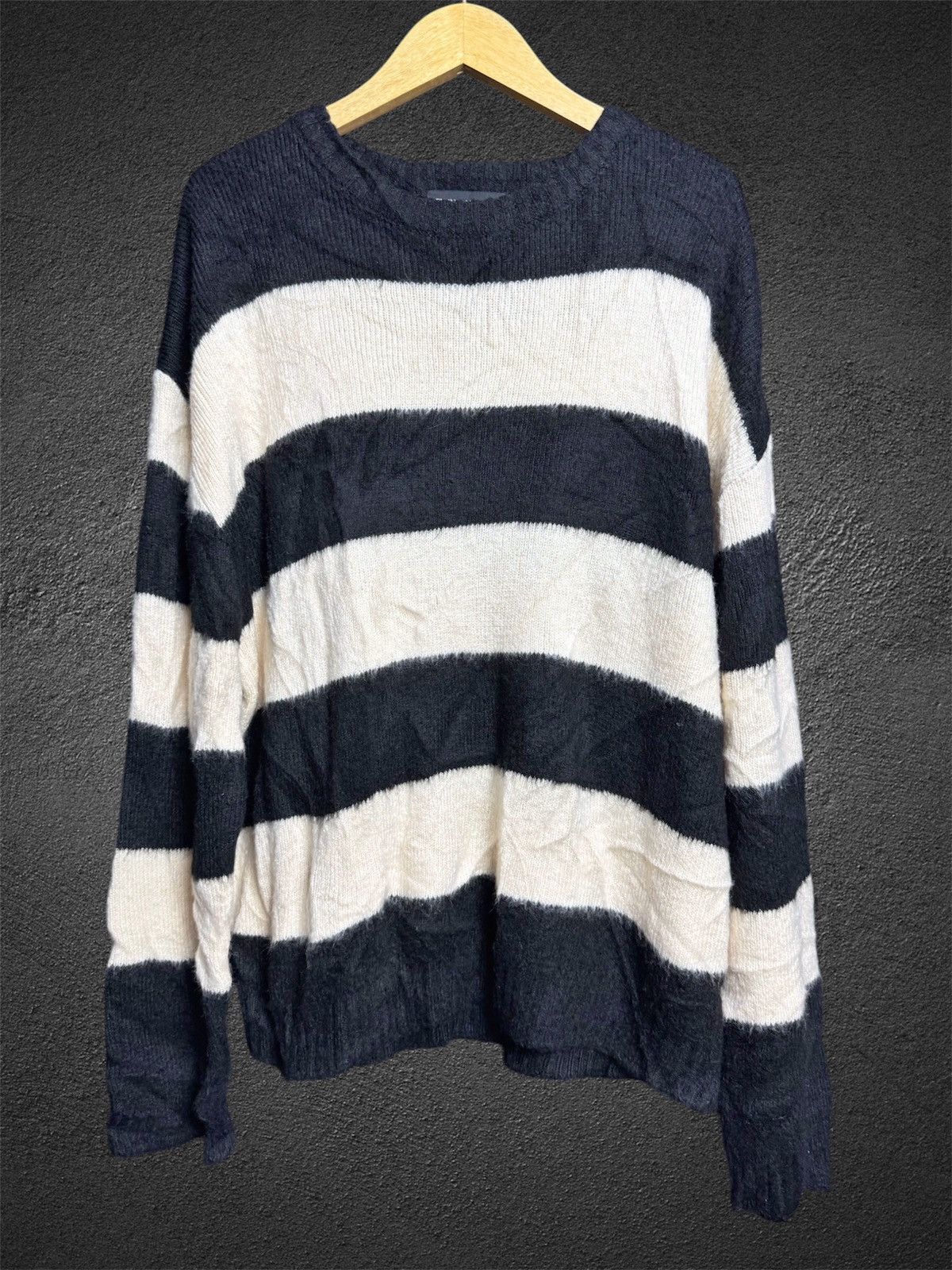 Hysteric Glamour × If Six Was Nine × Japanese Brand Japanese Mohair Stripe knit Sweater Kurt Syle lgb Size US L / EU 52-54 / 3 - 1 Thumbnail