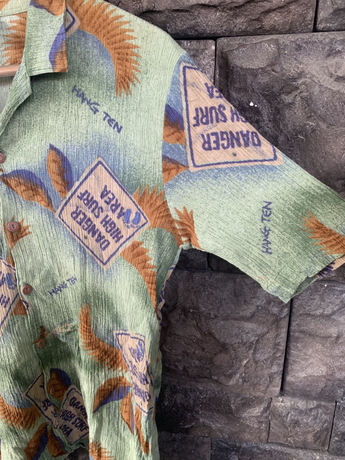 Hang Ten × Vintage Vintage 90s Hang Ten Hawaiian Surf / Surfing Shirt Size US M / EU 48-50 / 2 - 3 Thumbnail