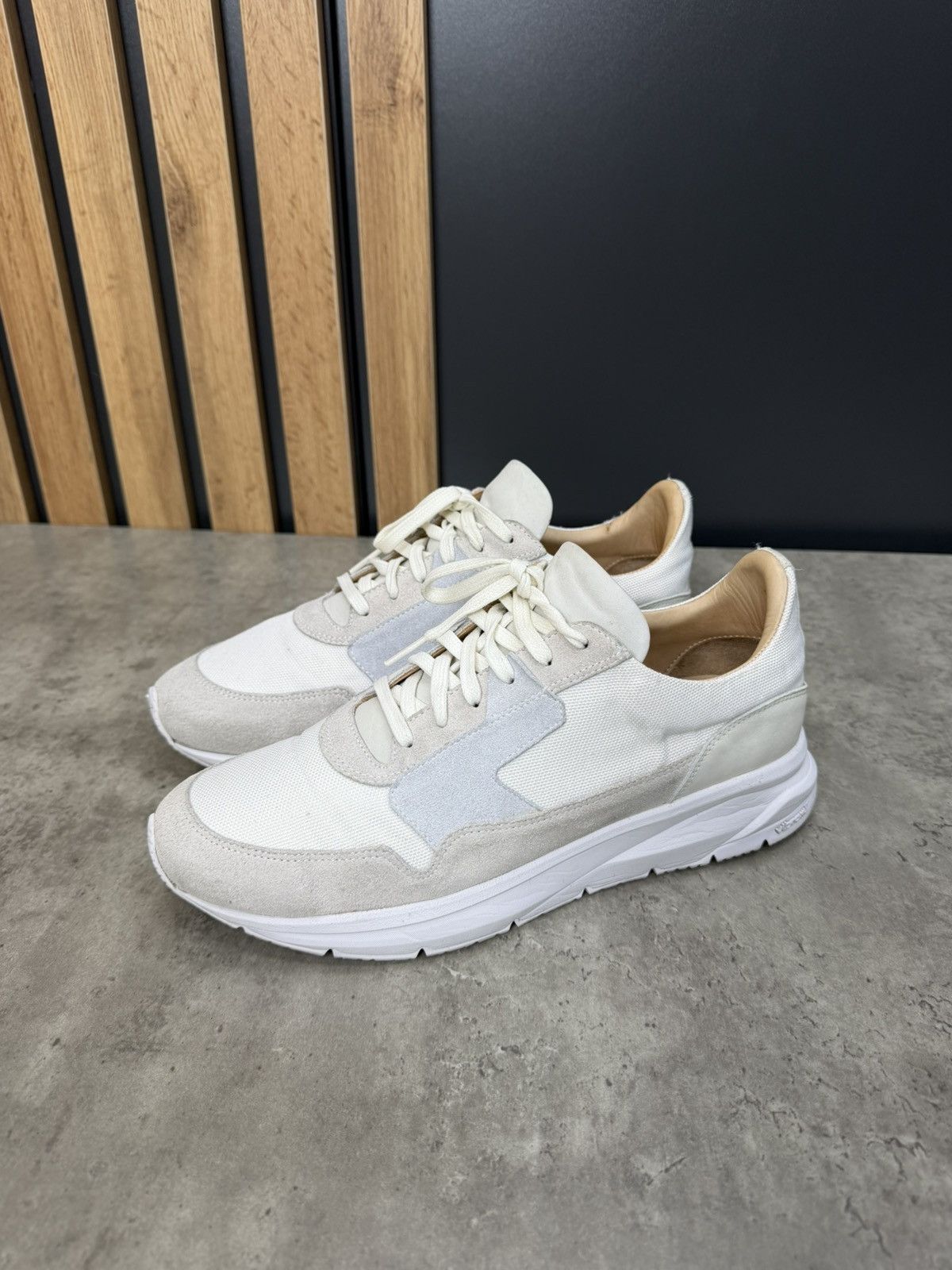 Suitsupply Suitsupply White Suede & Textile Sneakers Men’s Size 43 Size US 10 / EU 43 - 1 Thumbnail