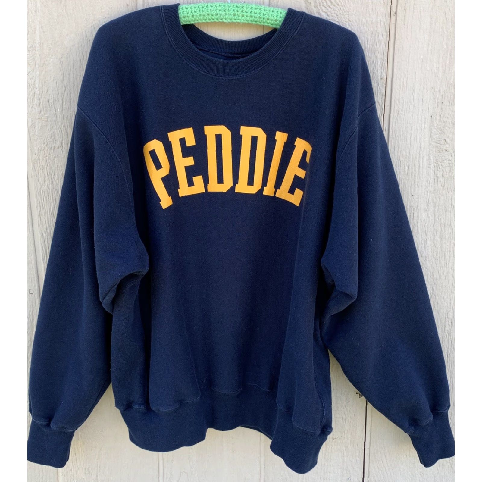 Champion VINTAGE PEDDIE Champion Reverse Weave XL Long Sleeve Pullover Sweatshirt Blue Men Regular Graphic Print School Pattern Size US XL / EU 56 / 4 - 5 Thumbnail
